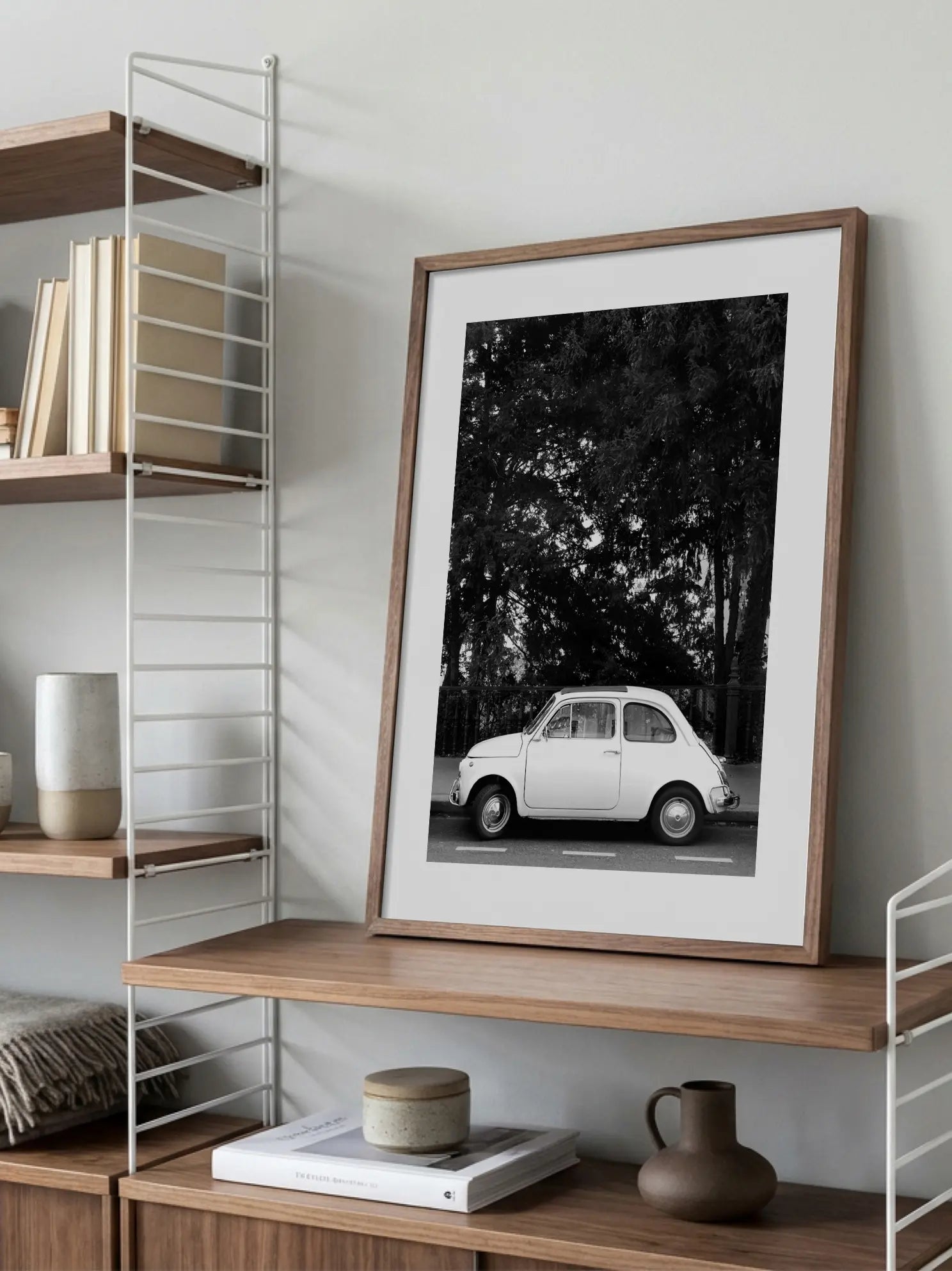 Fiat 500 in B/W Poster
