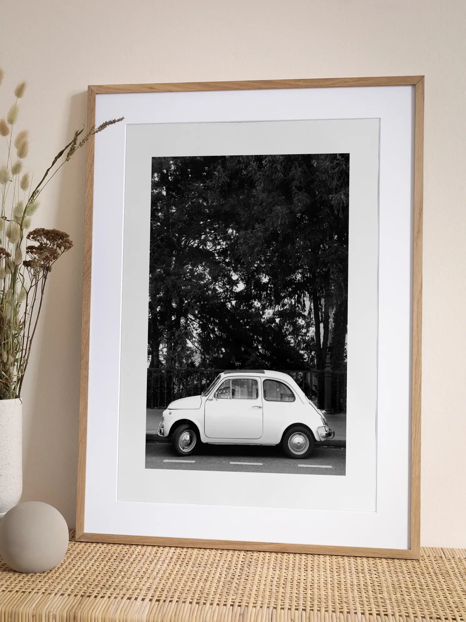 Fiat 500 in B/W Poster