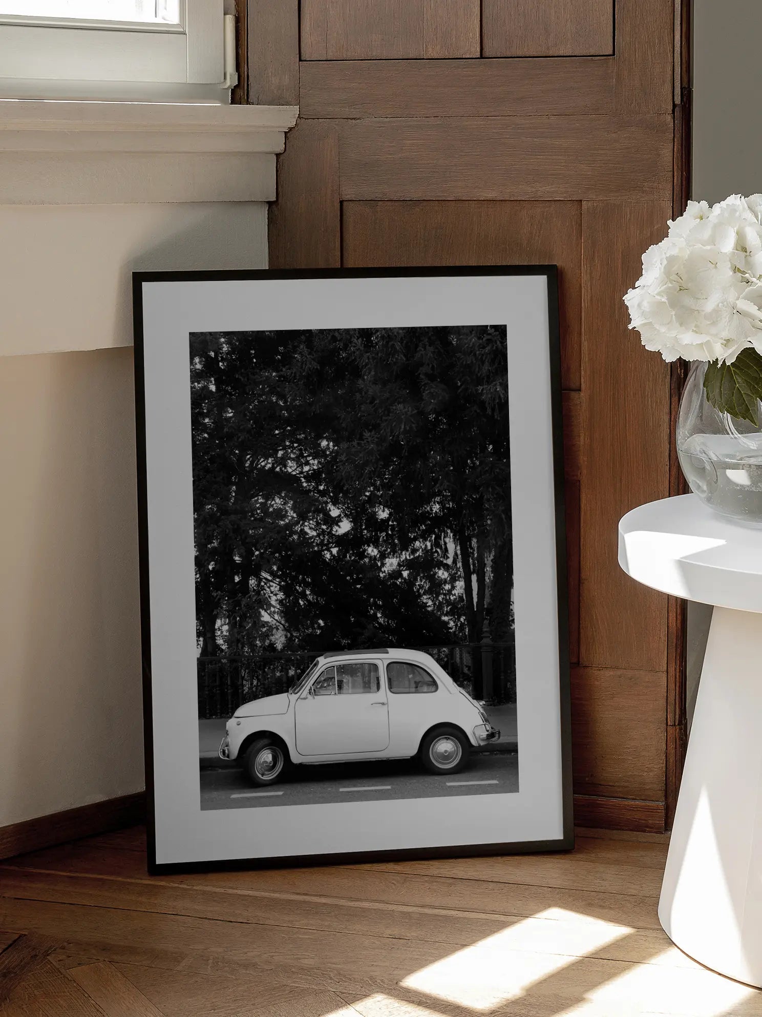 Fiat 500 in B/W Poster