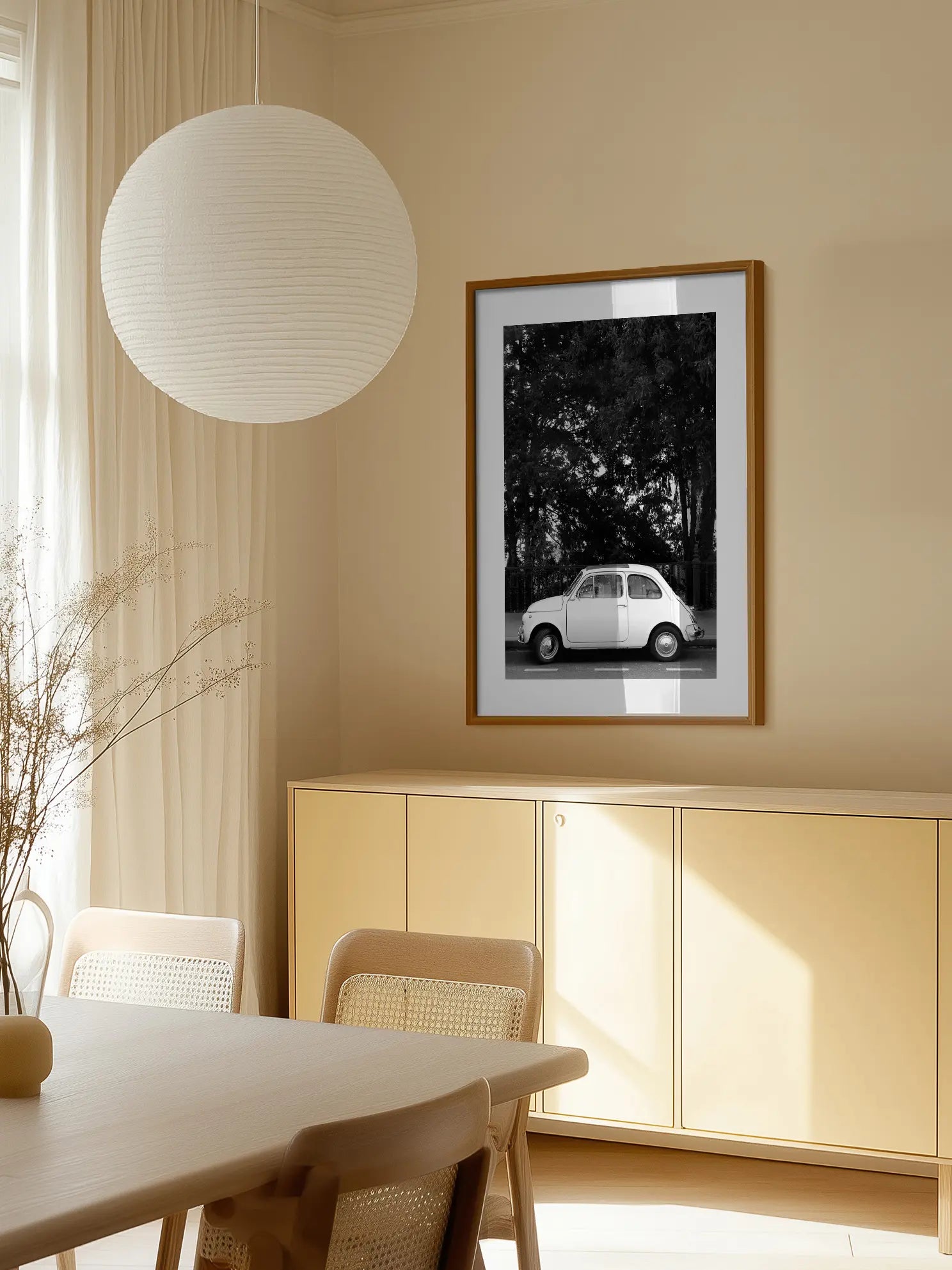 Fiat 500 in B/W Poster