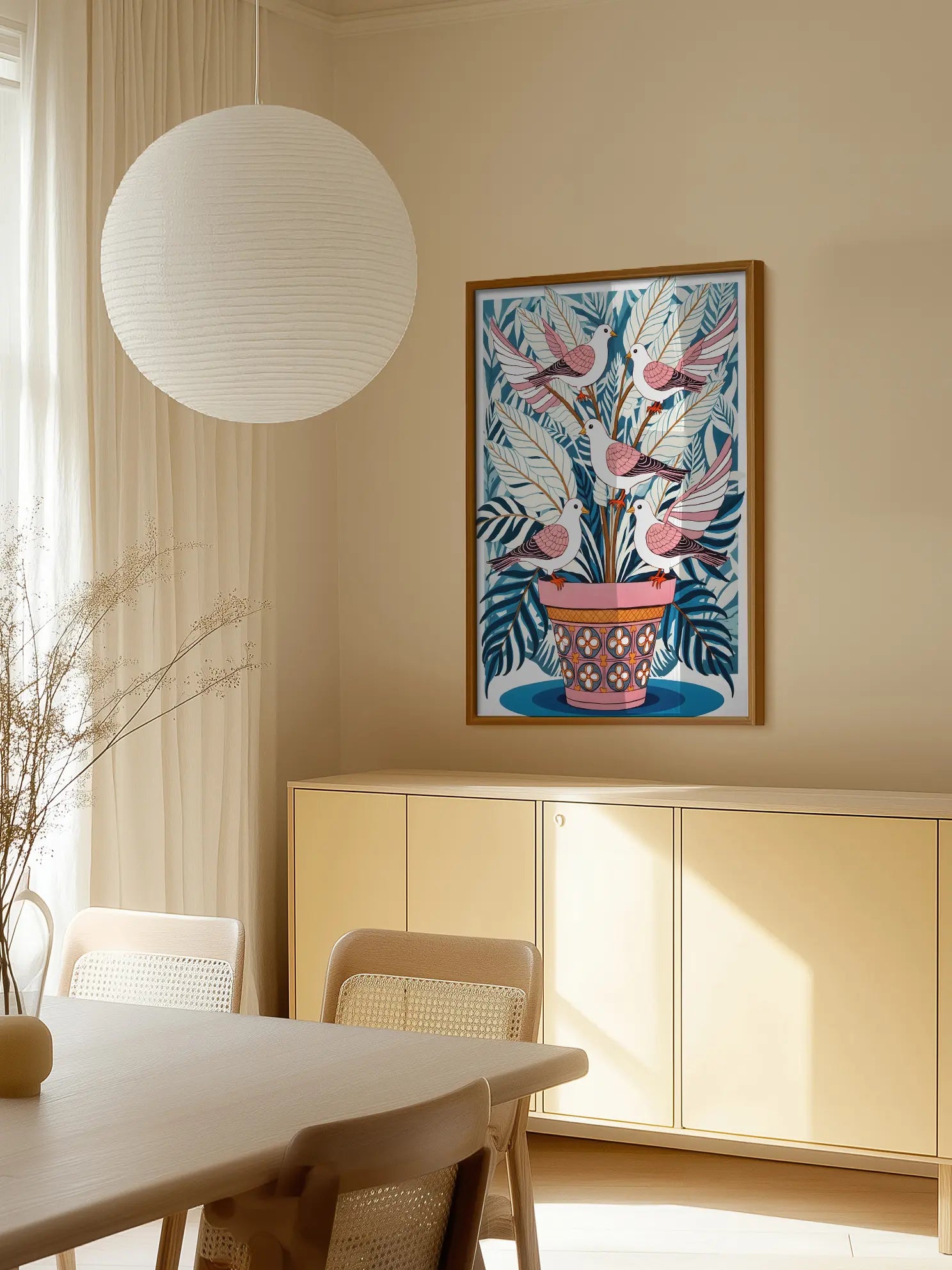 Five Birds Poster