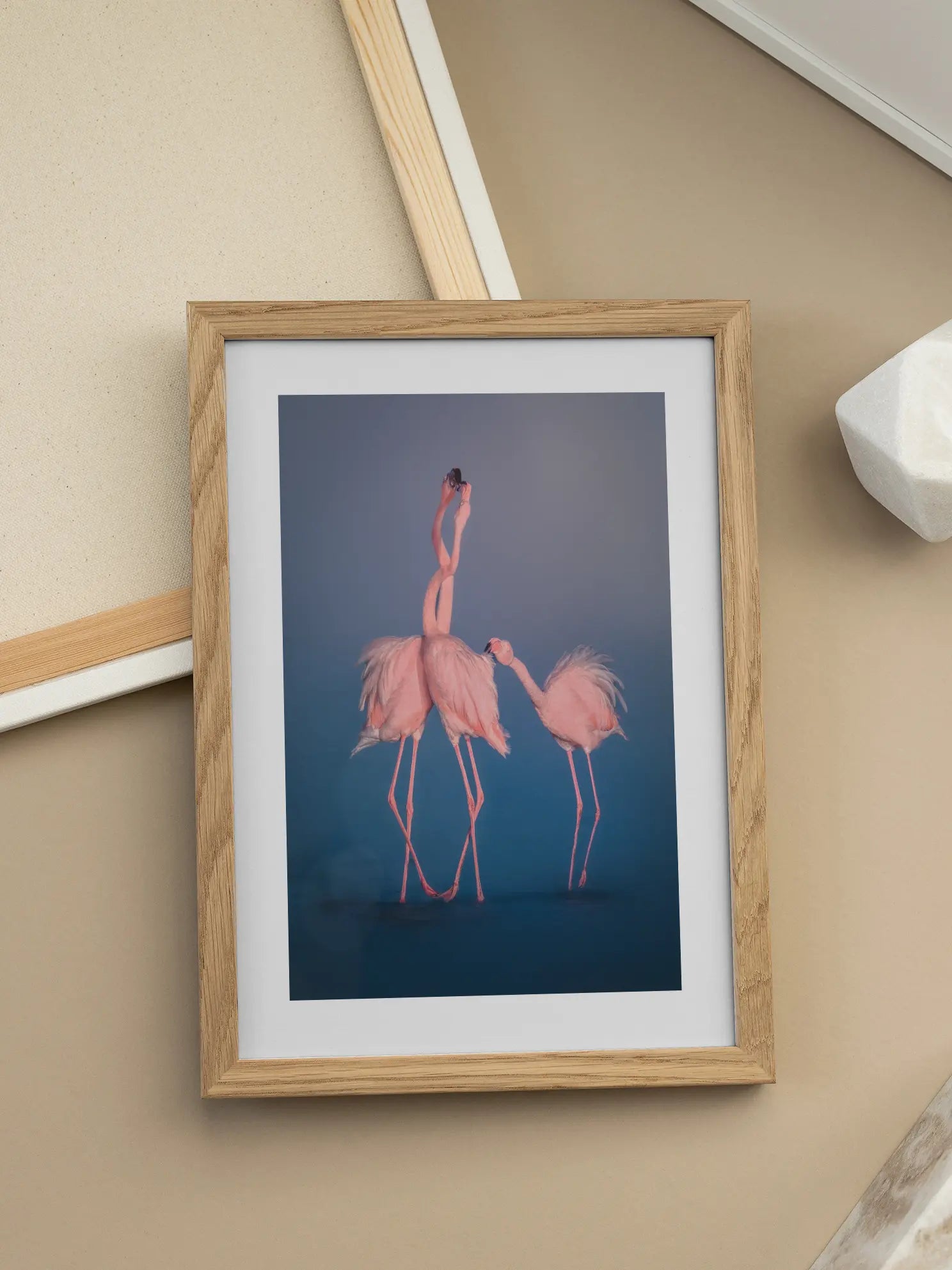 Flamingo Family Poster