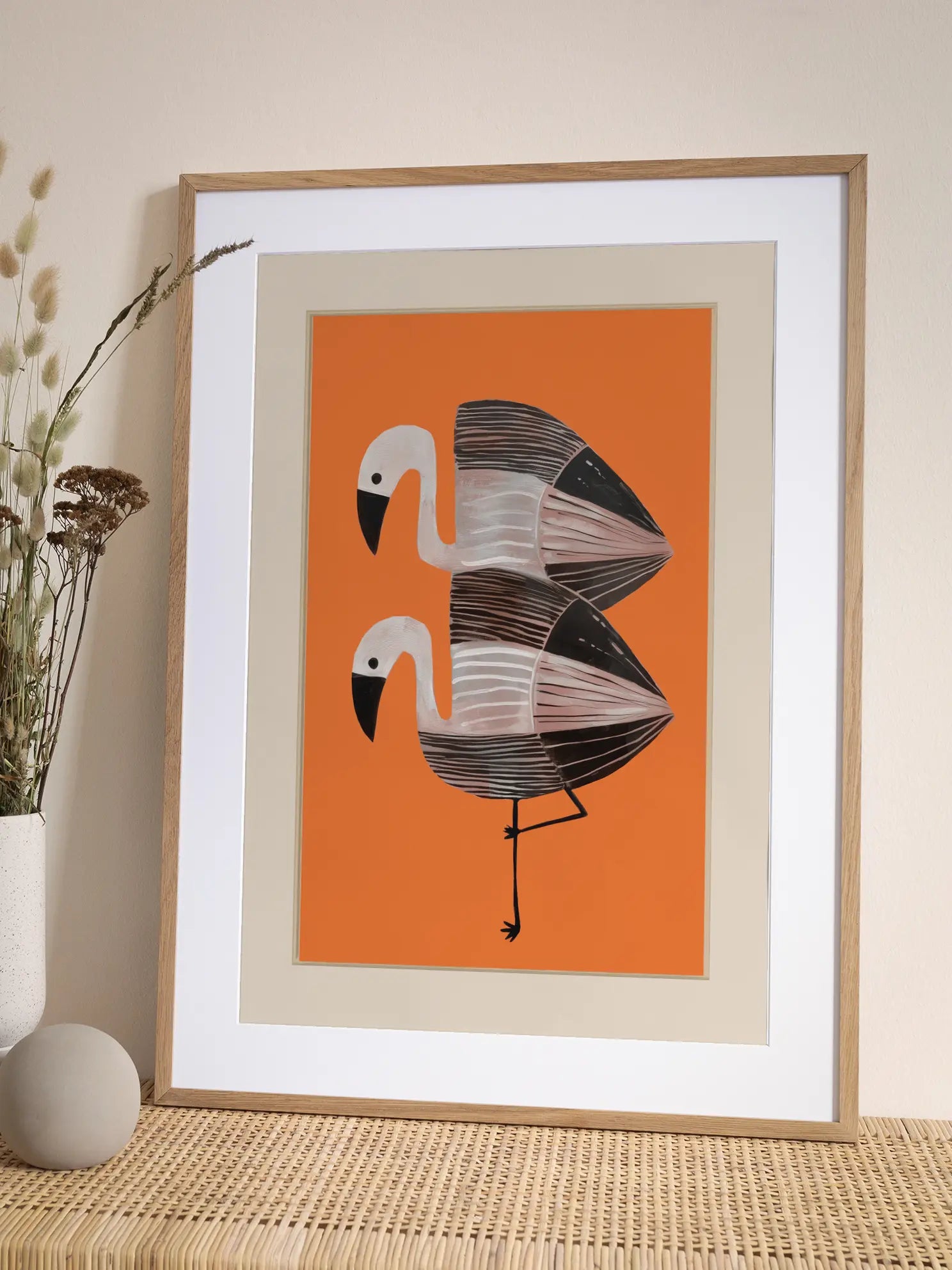 Flamingo Pair Poster