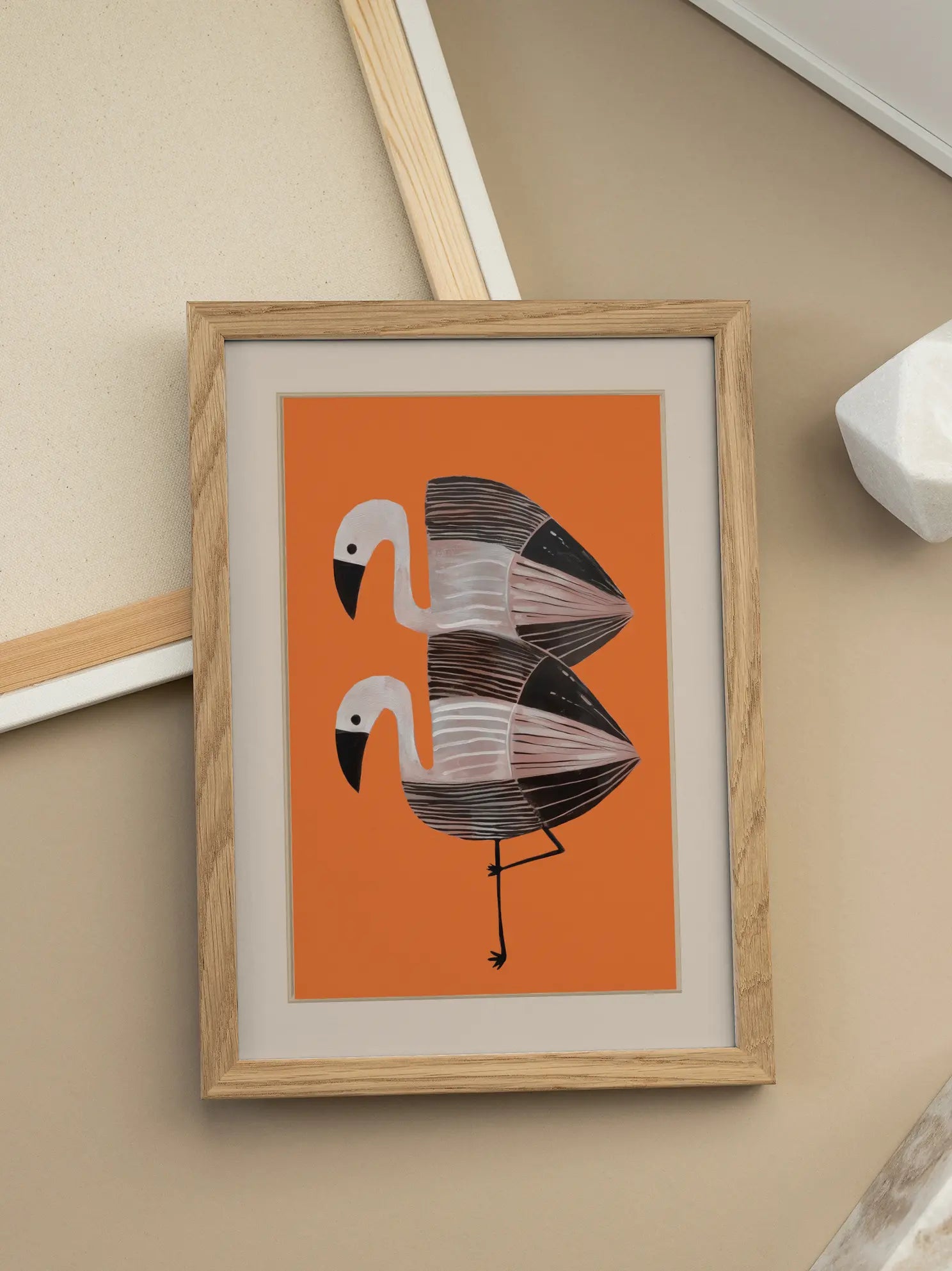 Flamingo Pair Poster