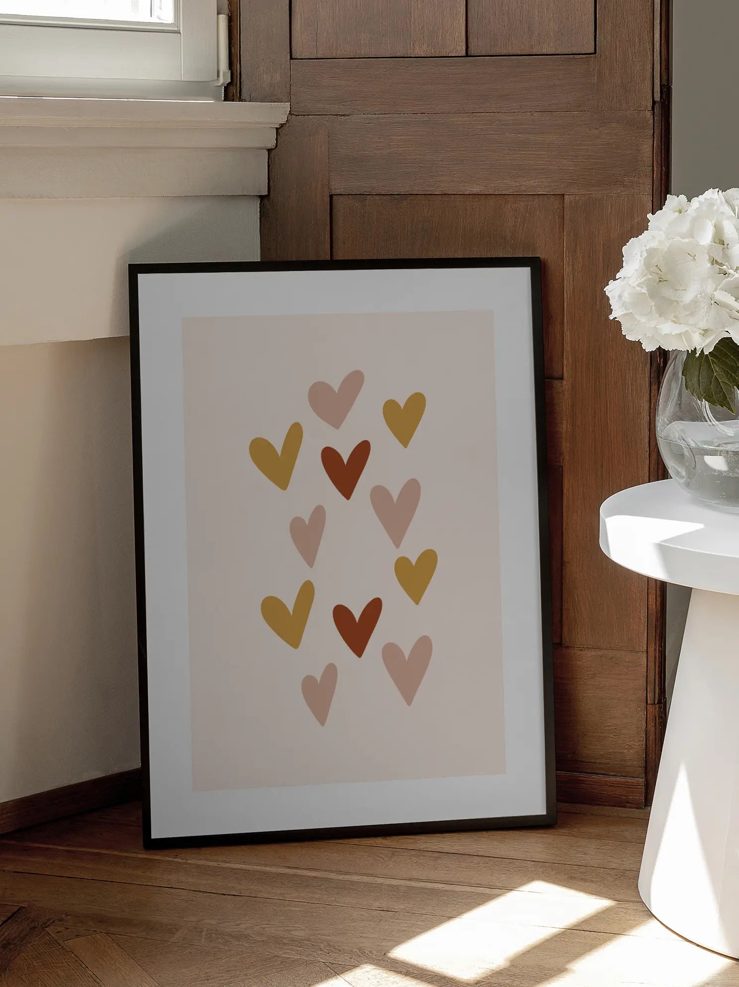 Floating Hearts Poster