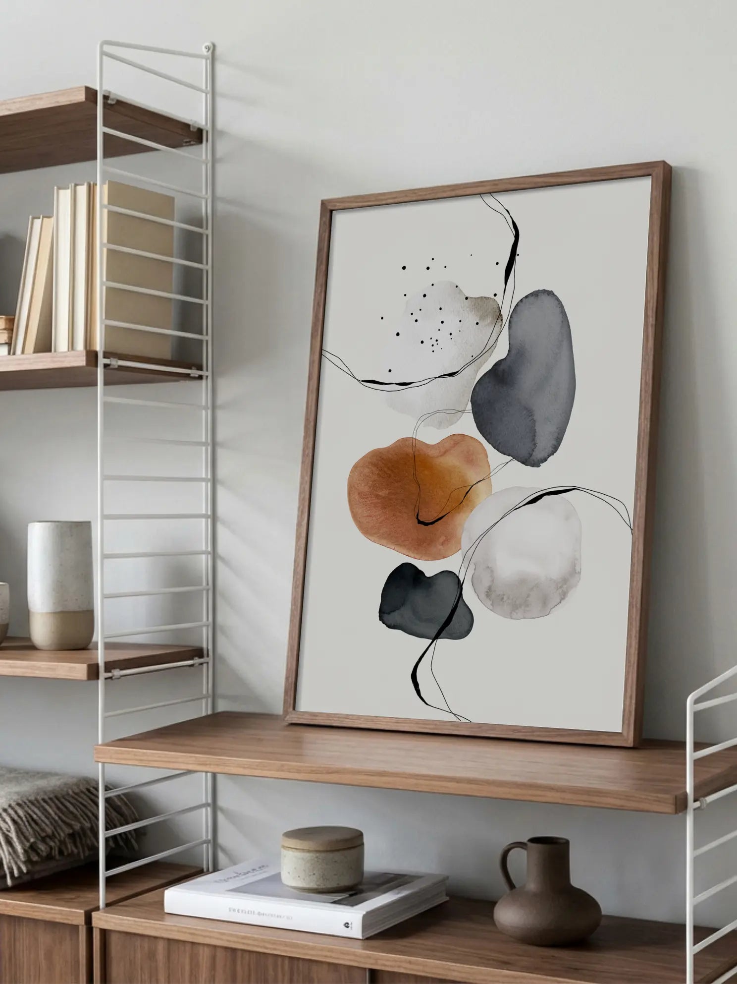 Floating Shapes Poster