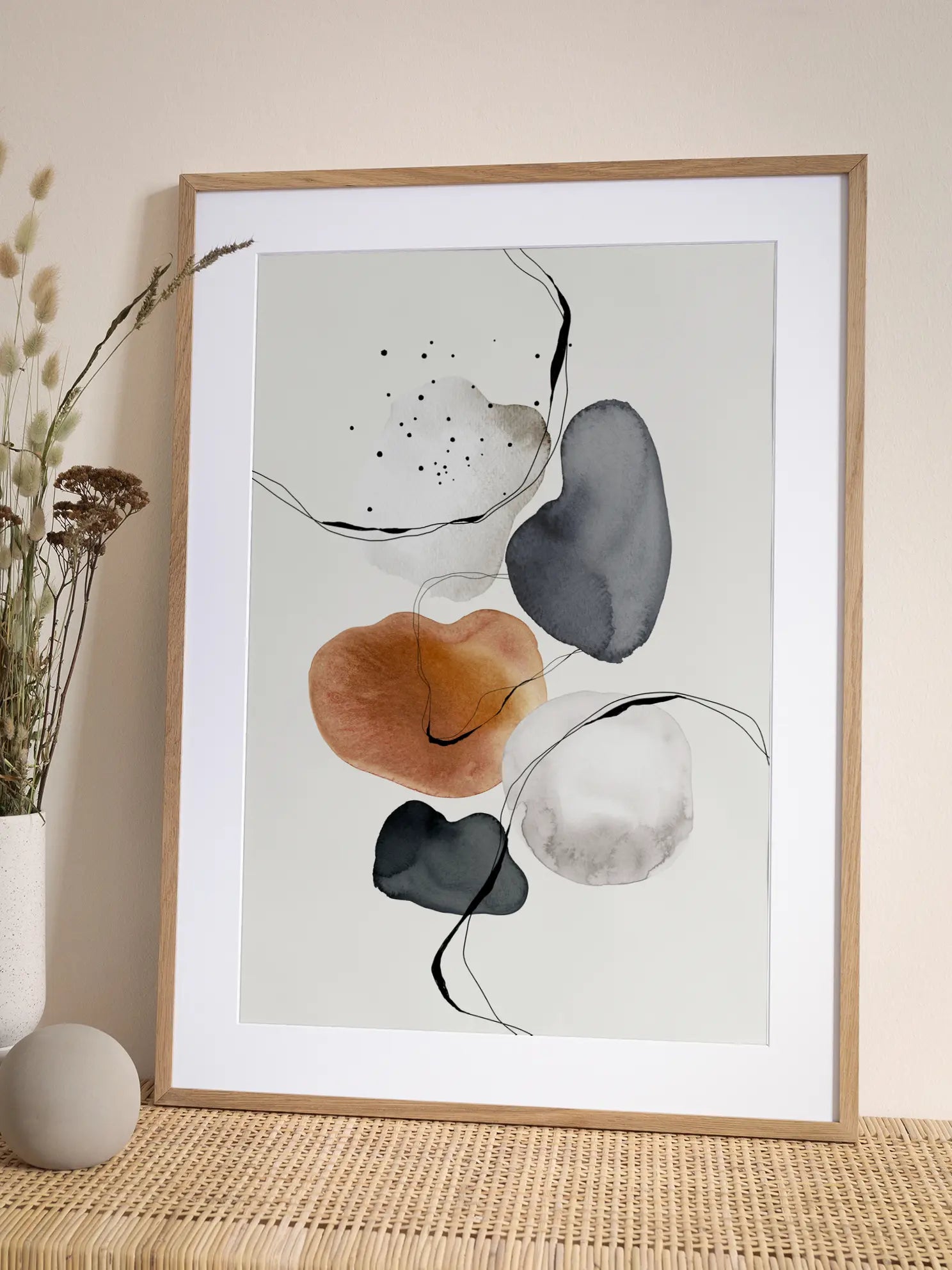Floating Shapes Poster