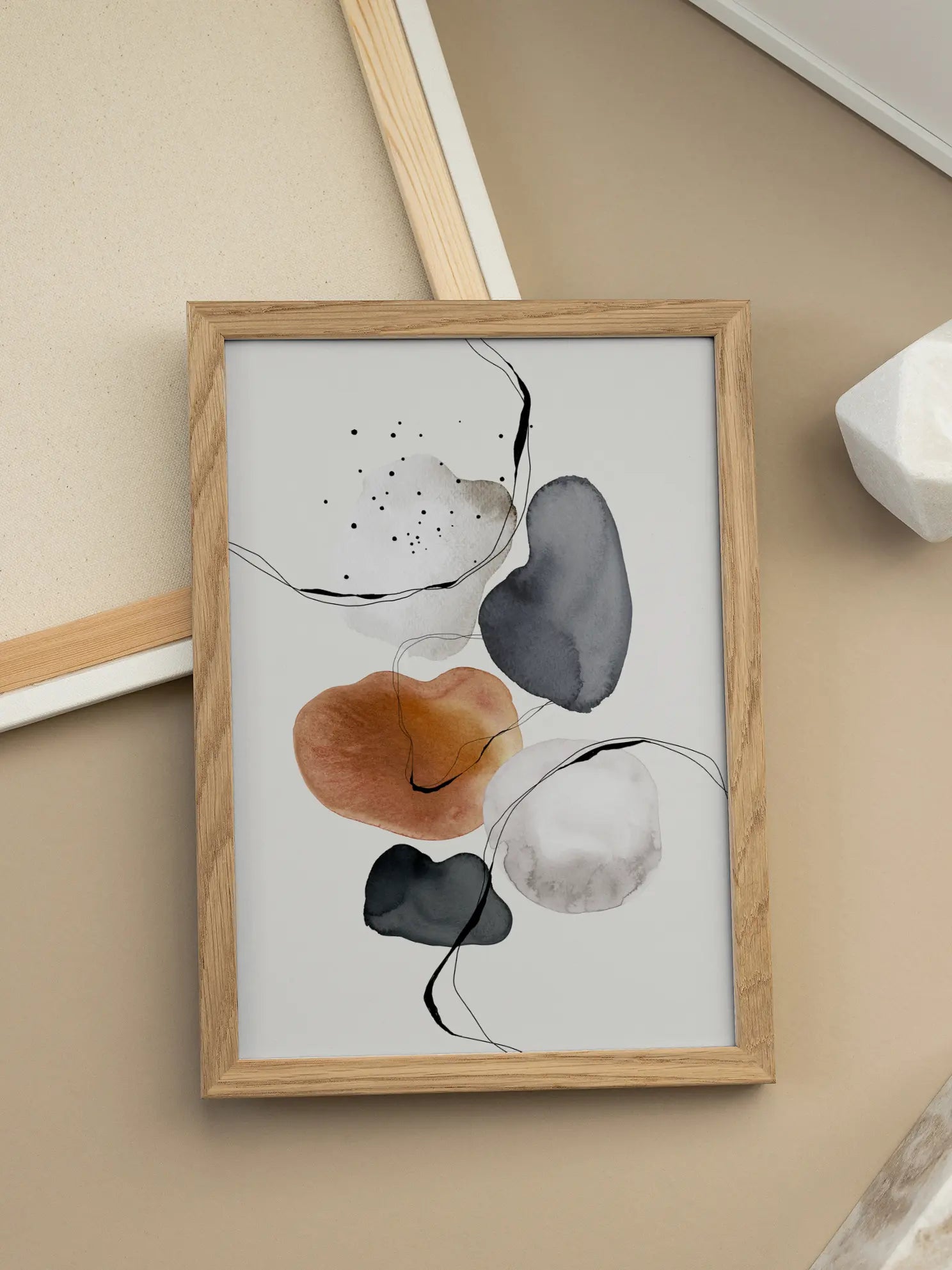 Floating Shapes Poster
