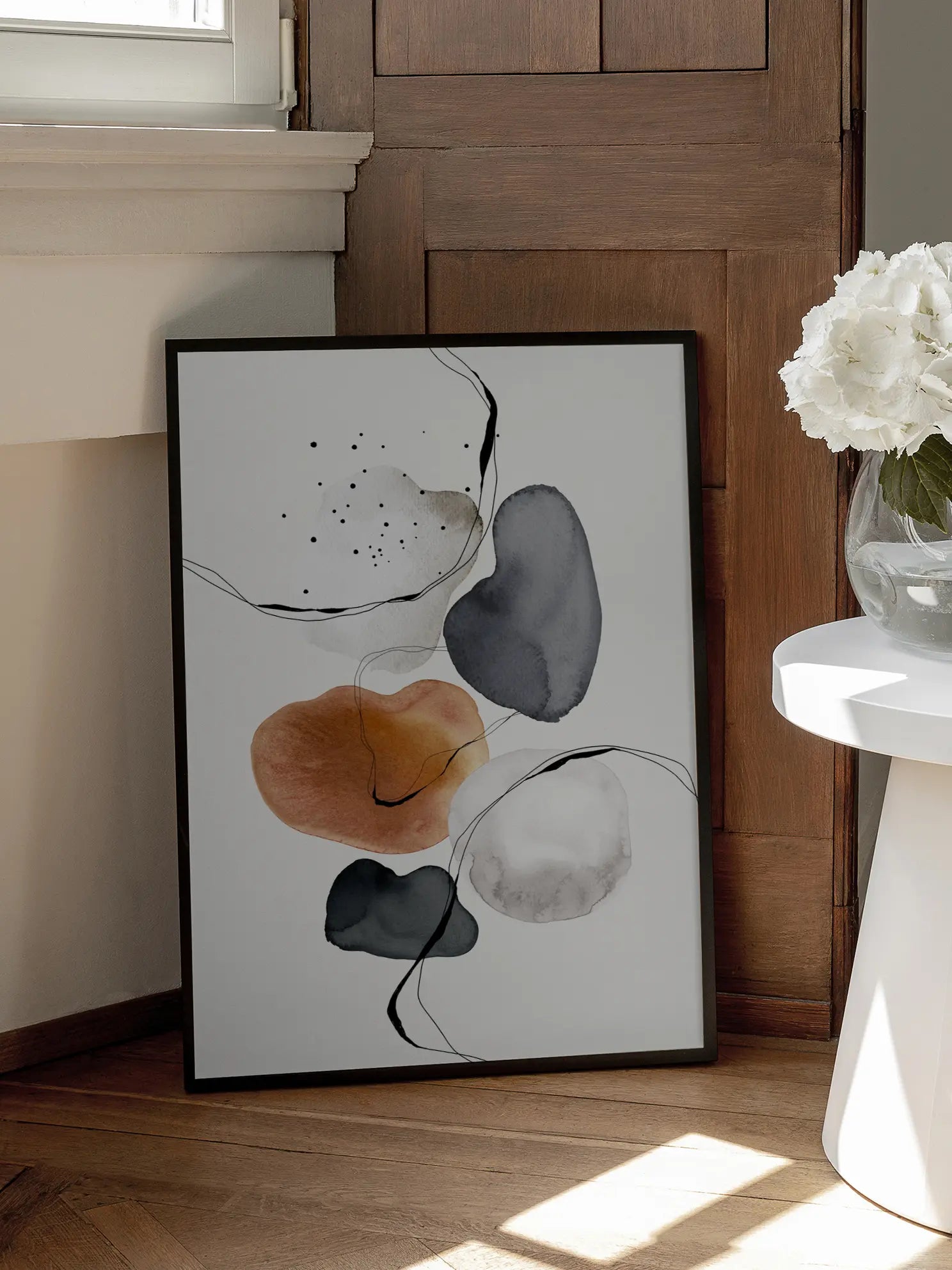 Floating Shapes Poster