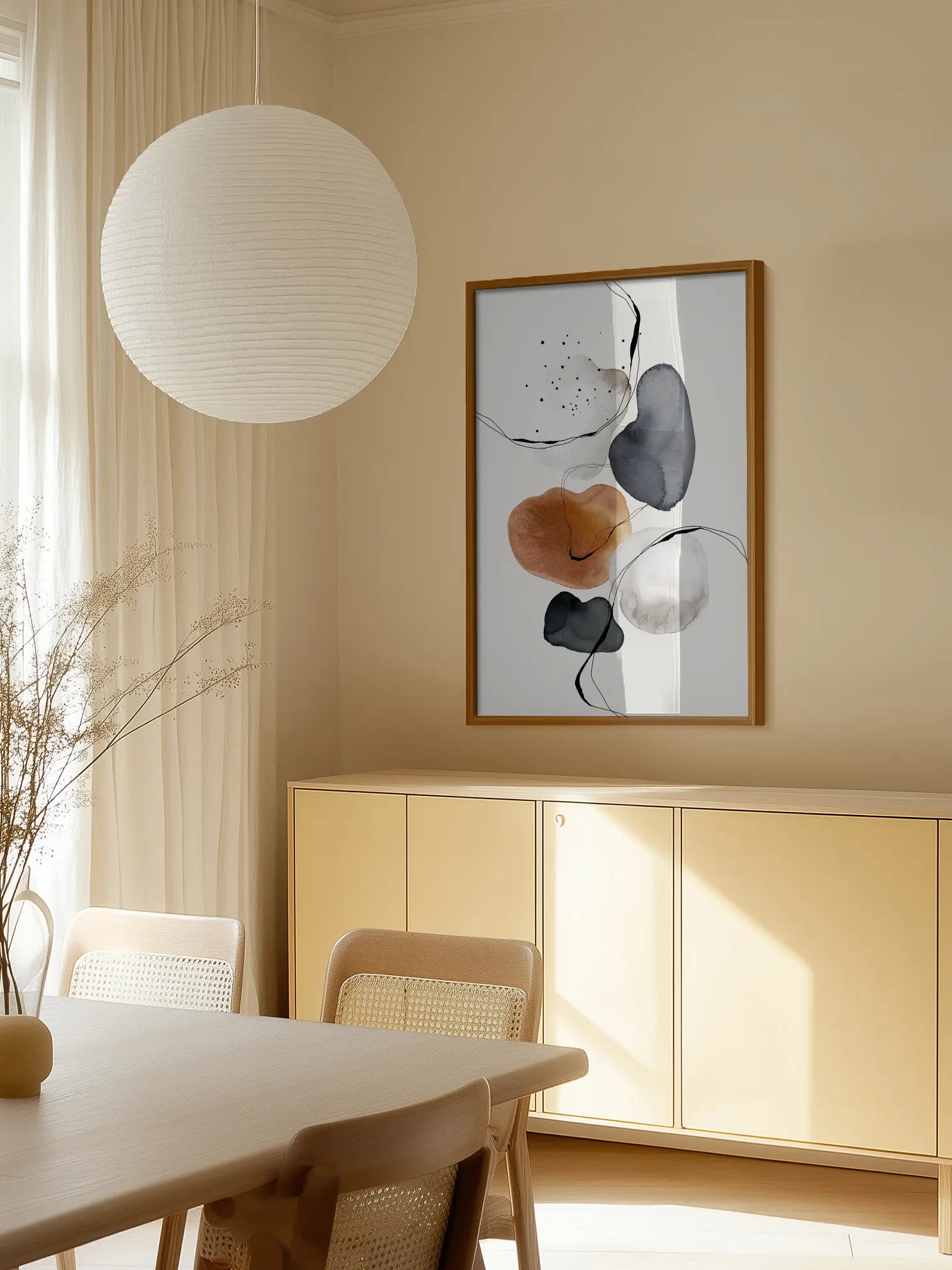 Floating Shapes Poster