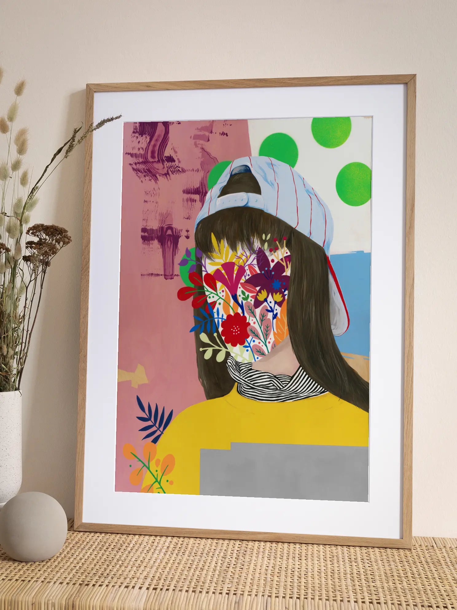 Floral Face Poster