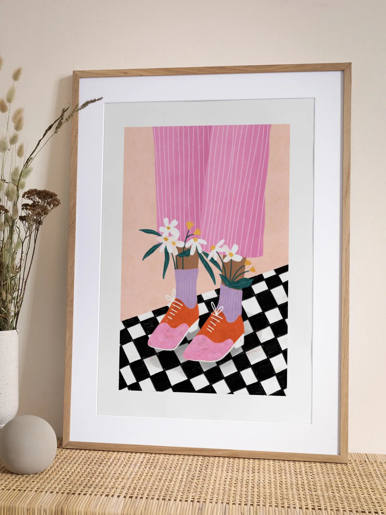 Floral Feet Fashion Poster