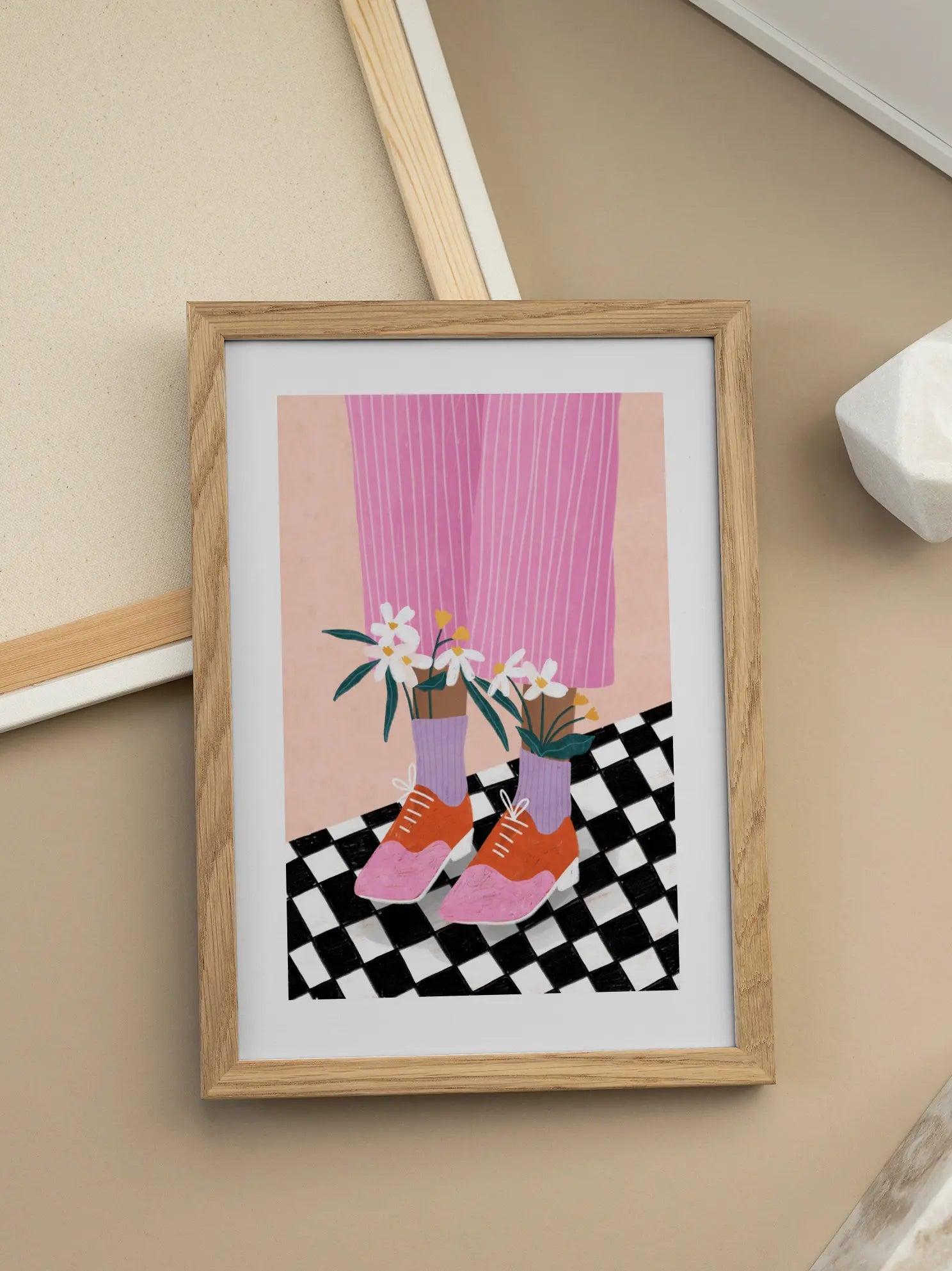 Floral Feet Fashion Poster