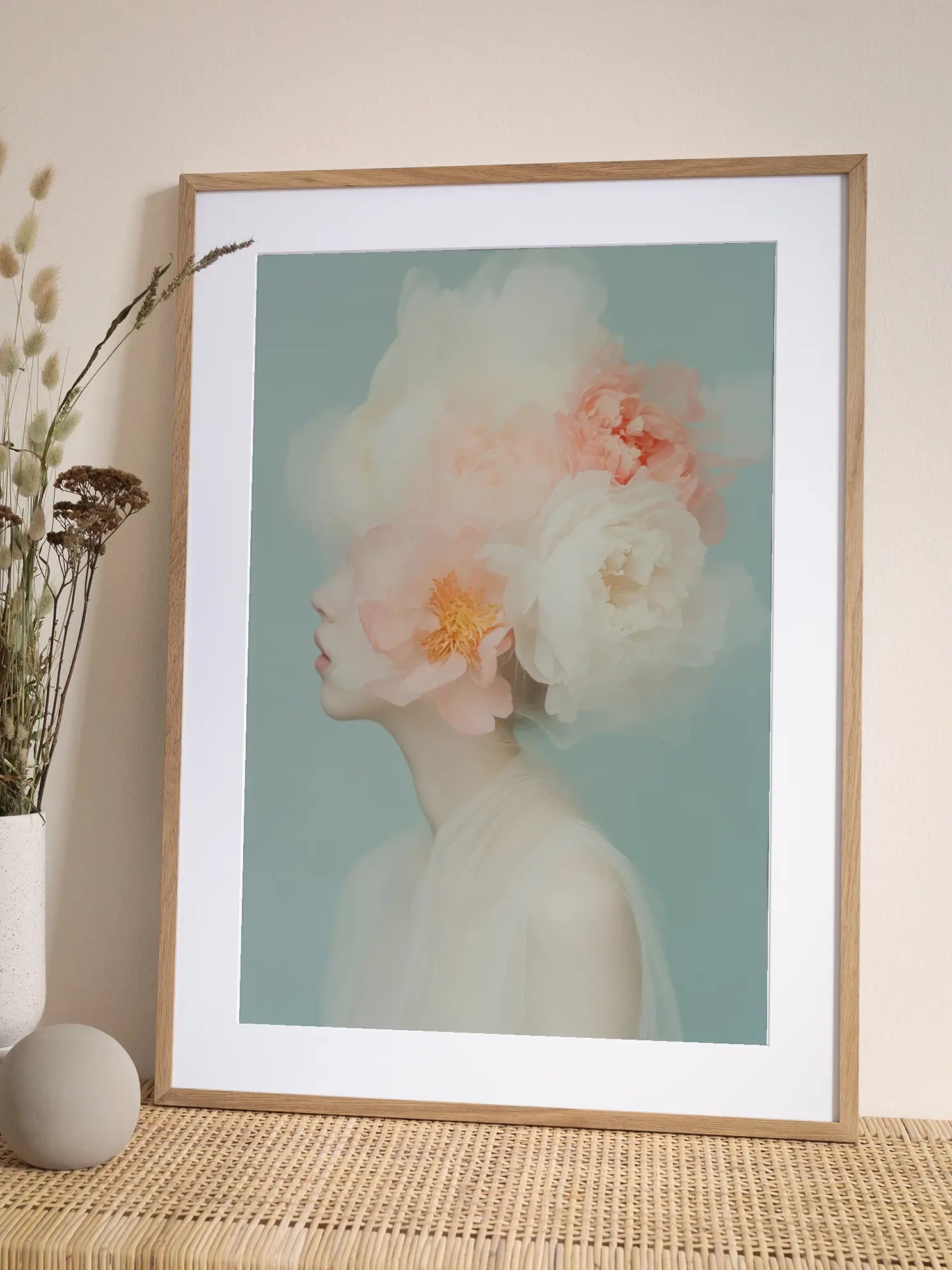 Floral Portrait Poster