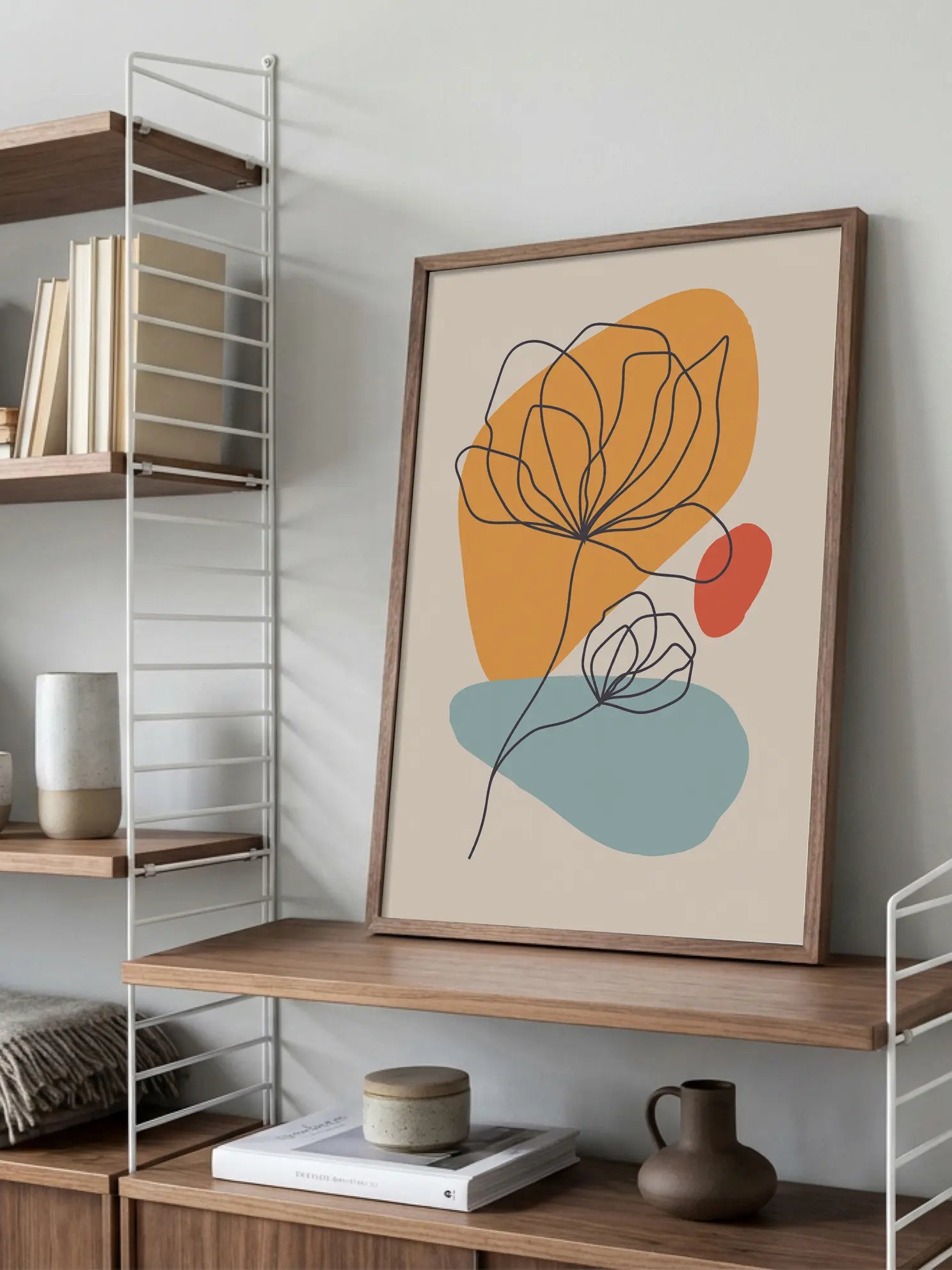 Flower Line Art Poster