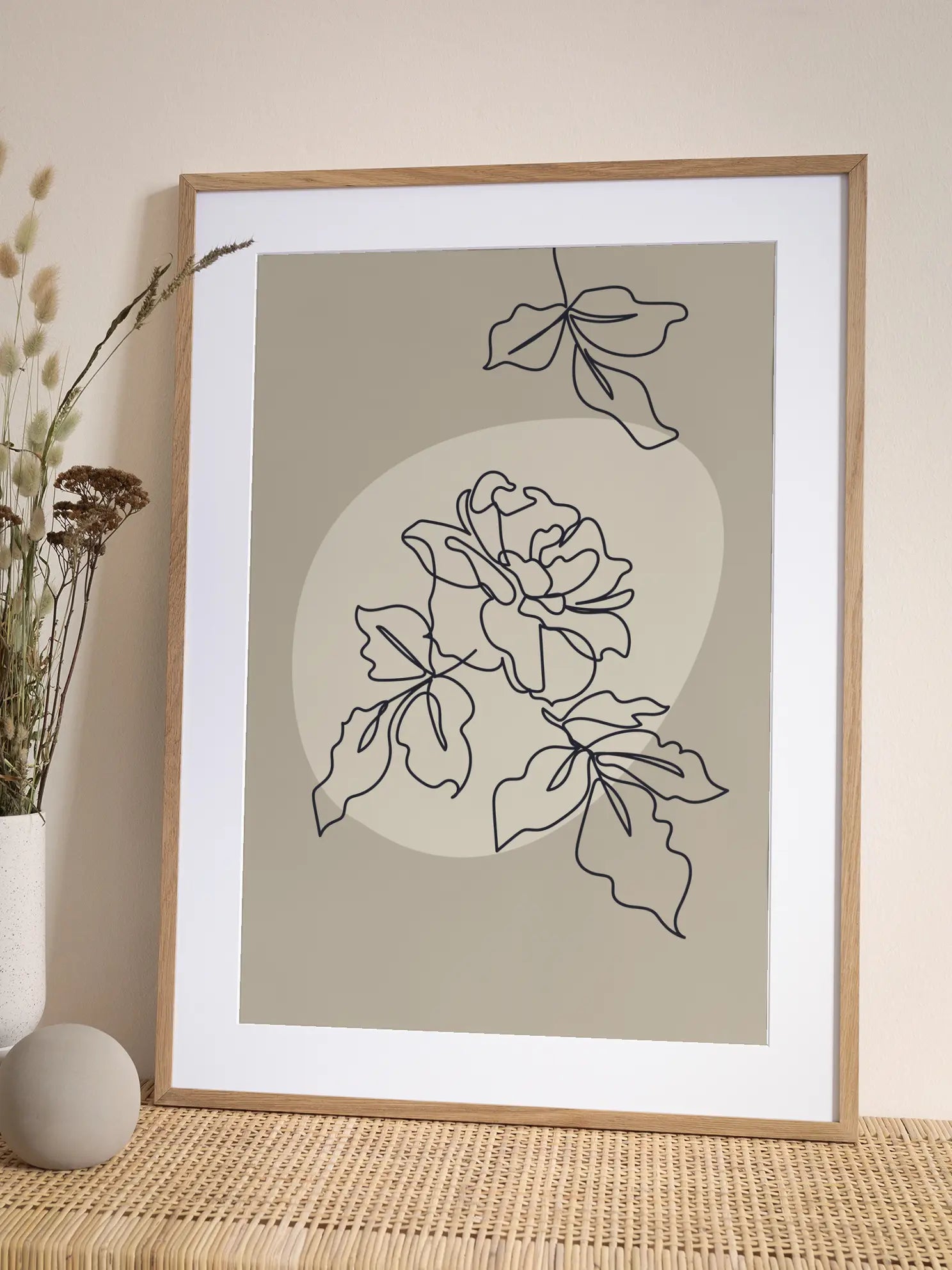 Flower Lines Poster