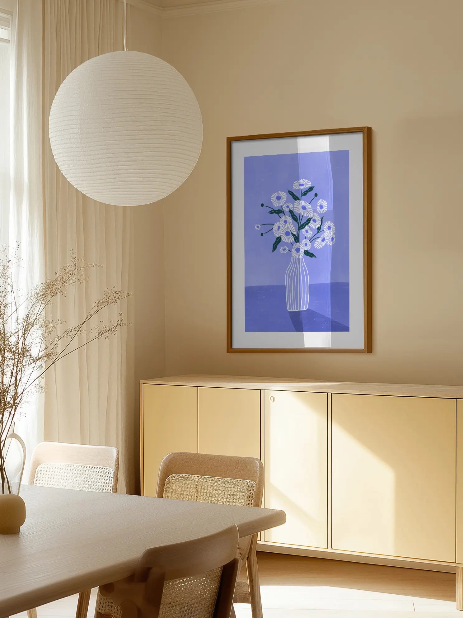 Flowers In Blue Poster
