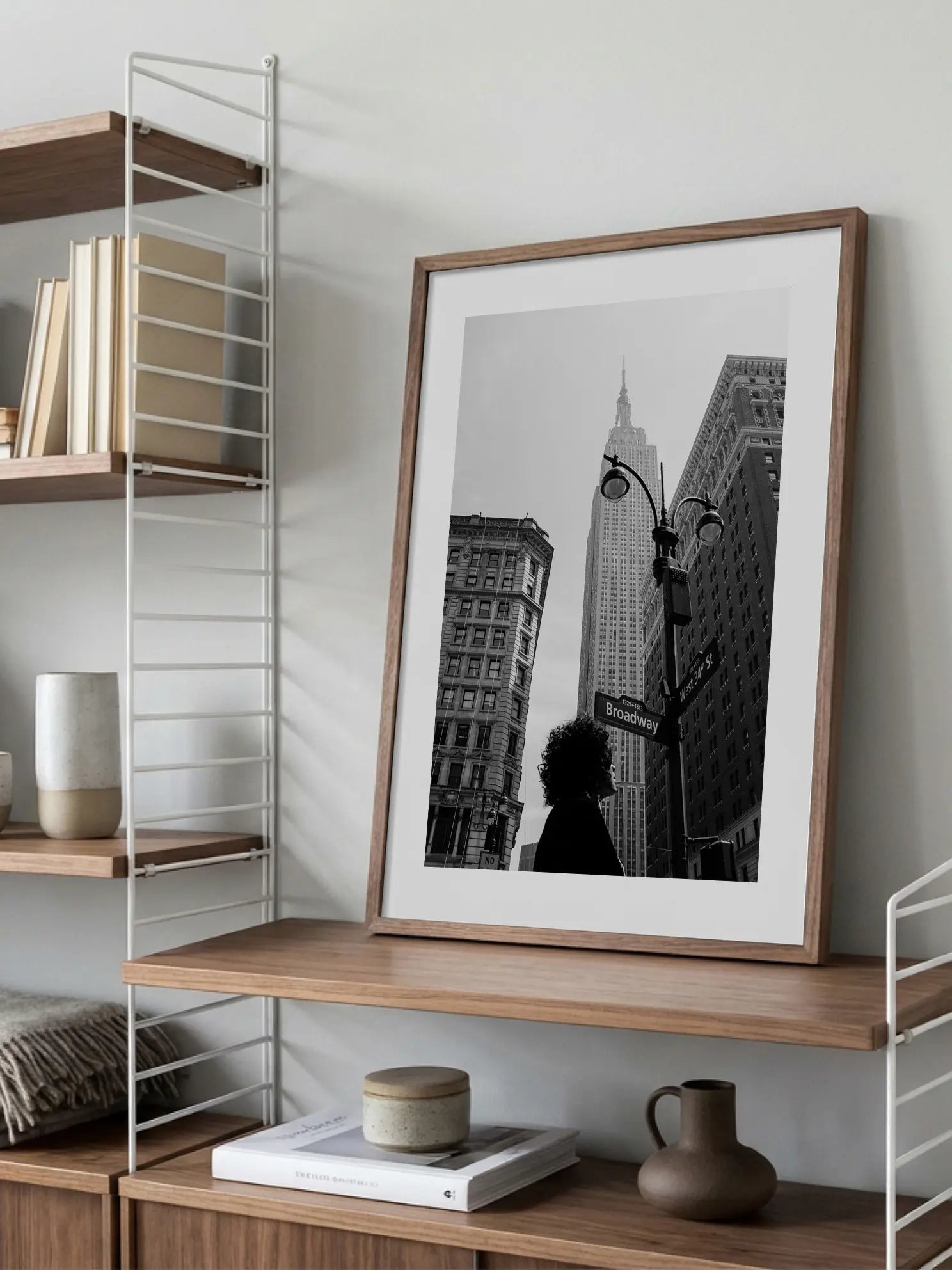 Foggy Empire State Building Poster