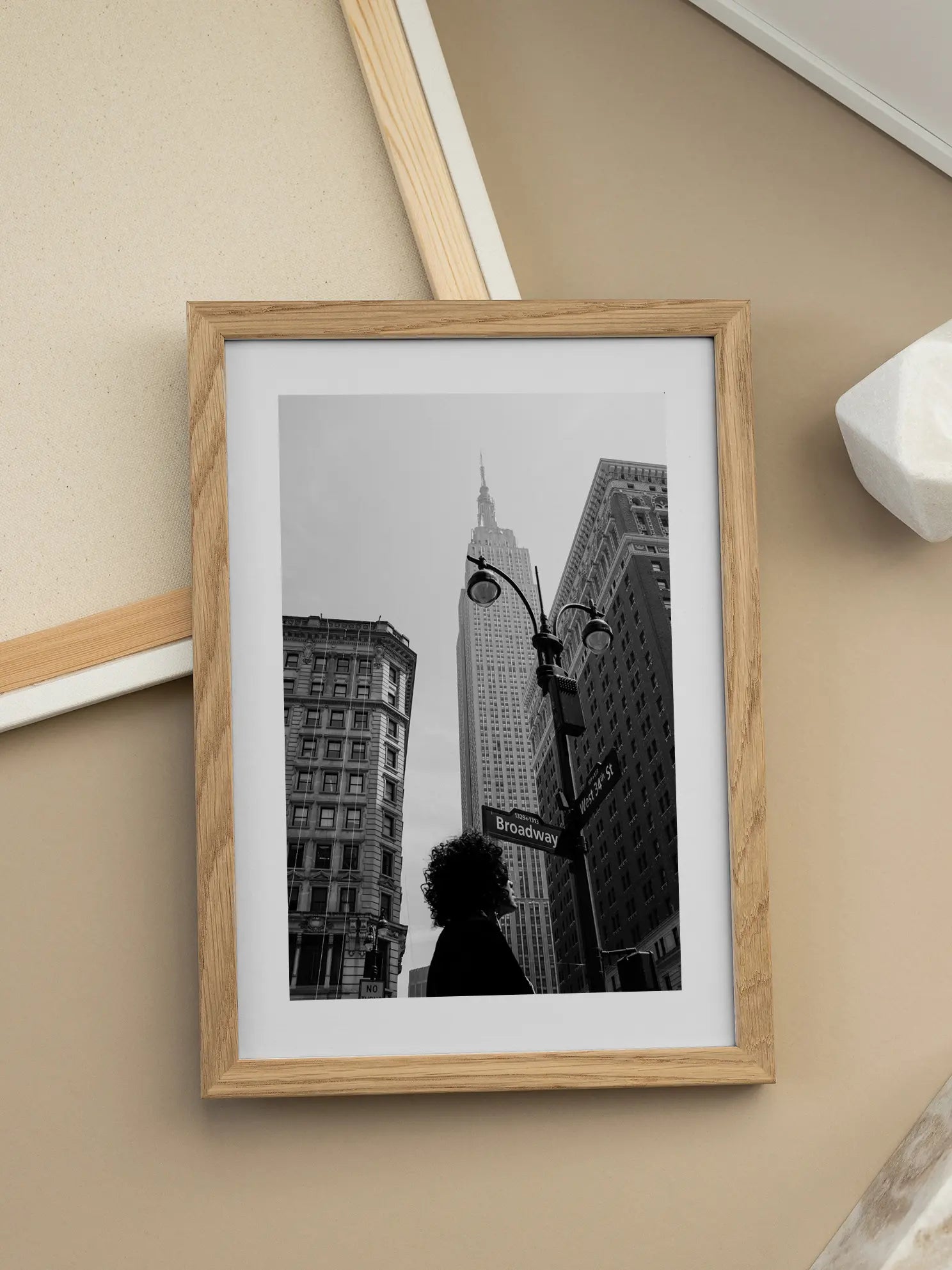 Foggy Empire State Building Poster
