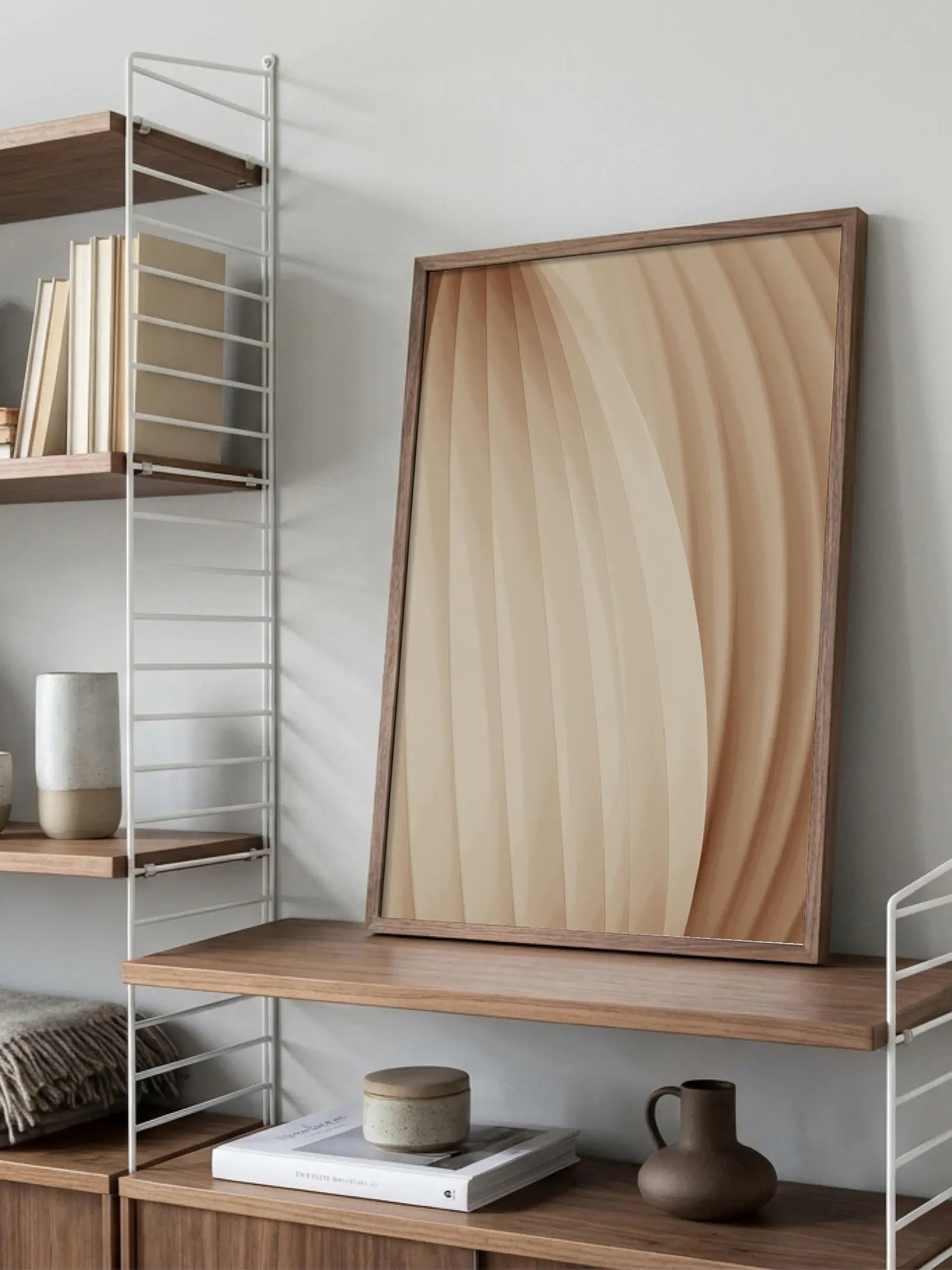Folded Beige Poster