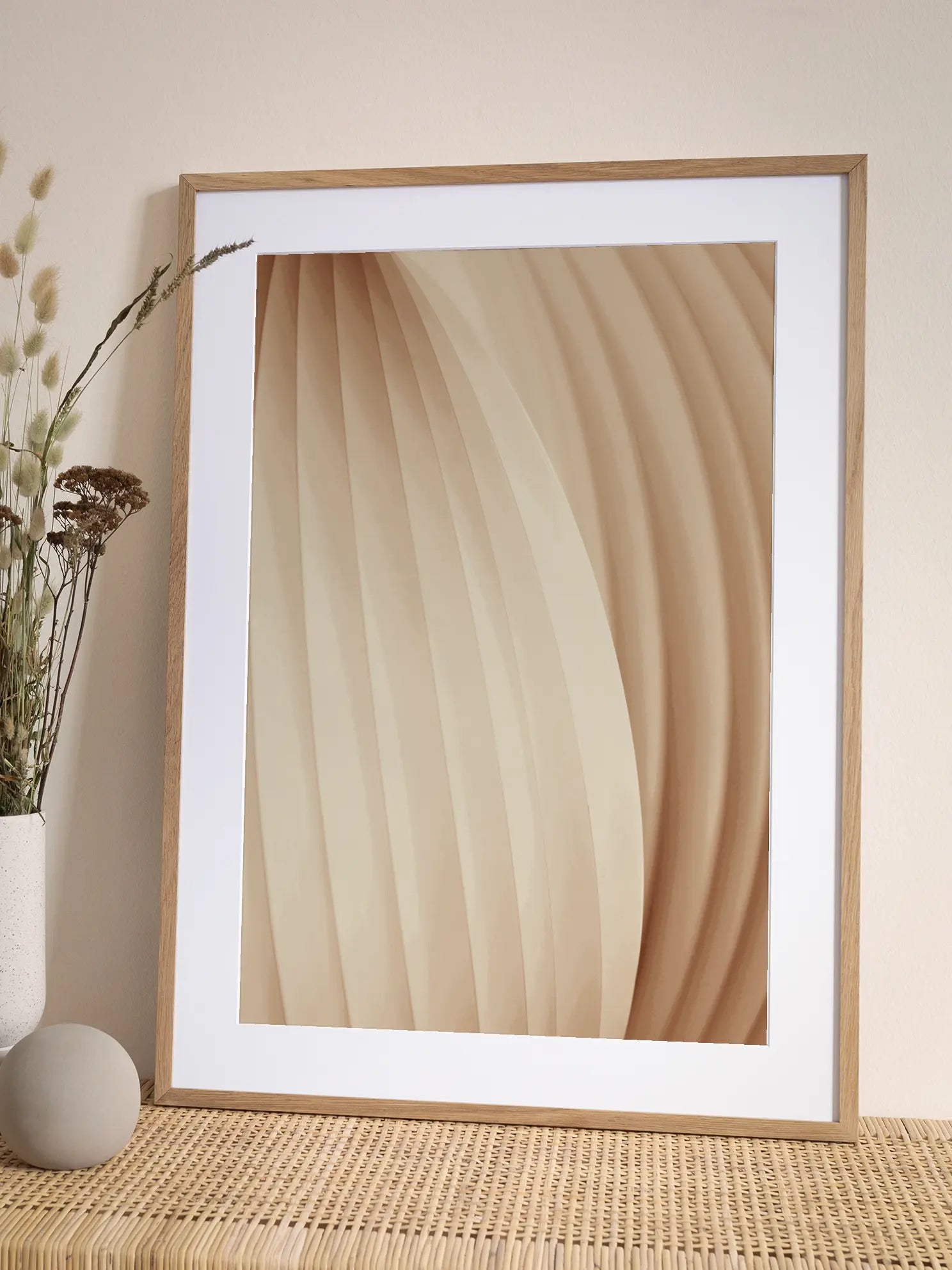 Folded Beige Poster