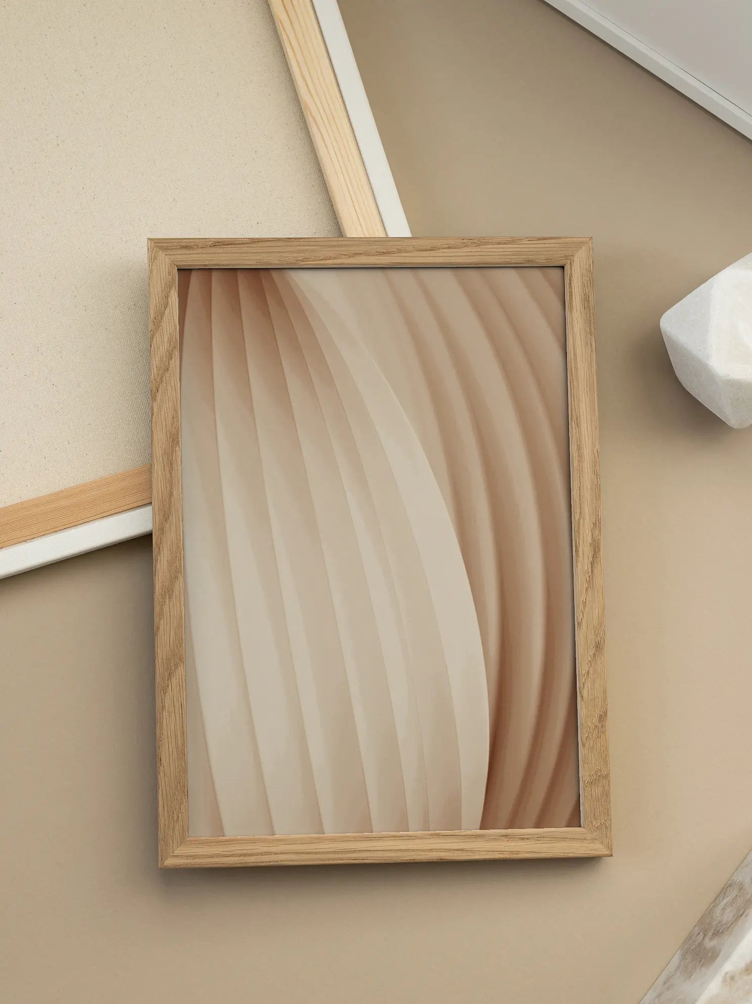 Folded Beige Poster