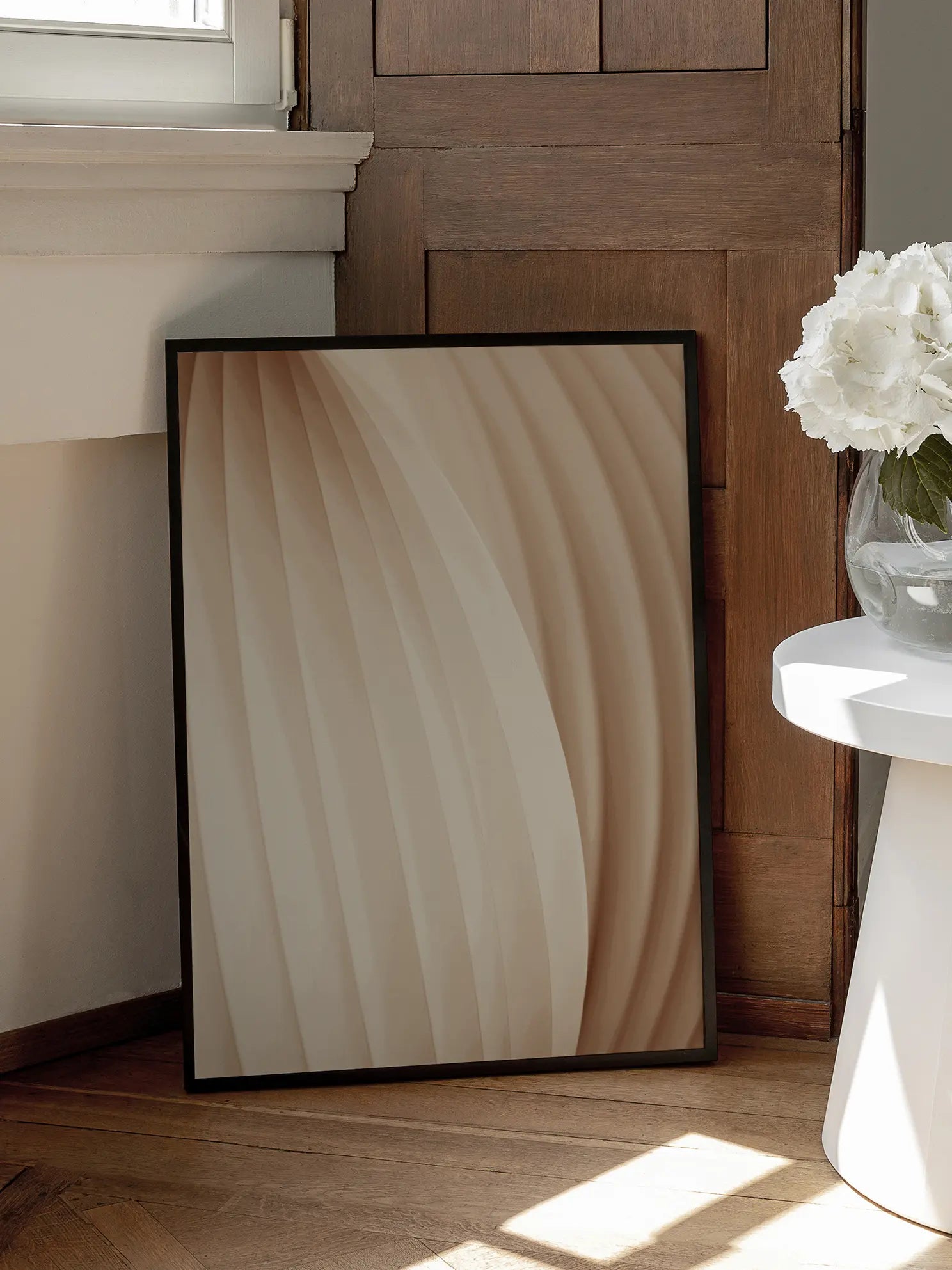 Folded Beige Poster