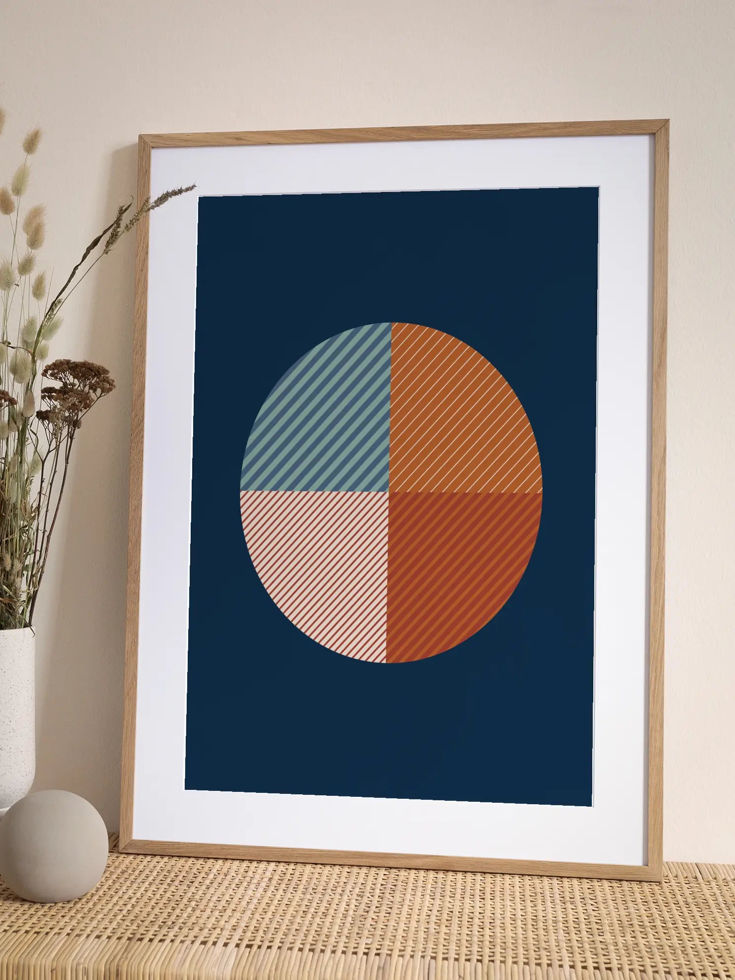 Four Colored Circle Poster