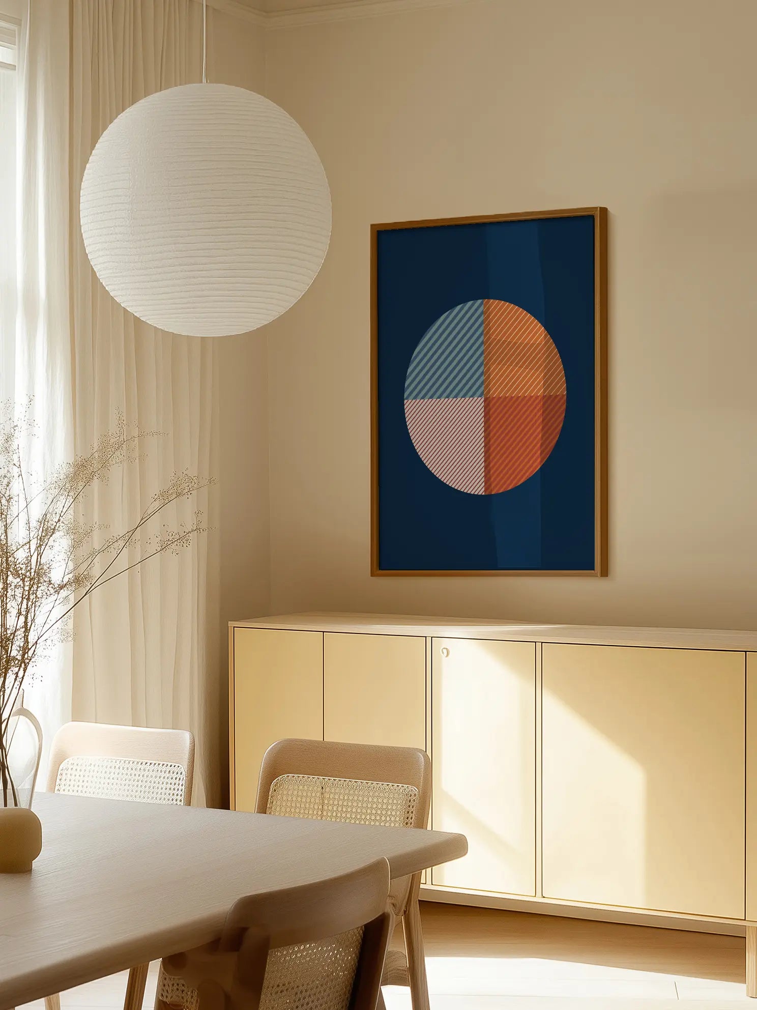 Four Colored Circle Poster
