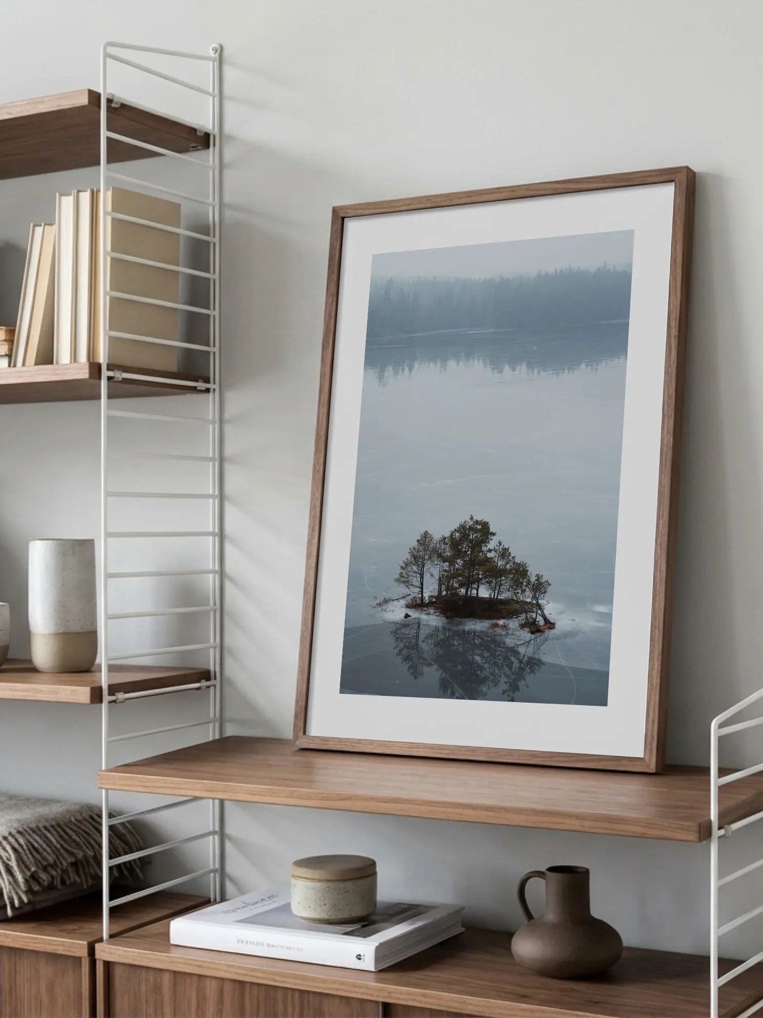 Frozen Lake Island Poster