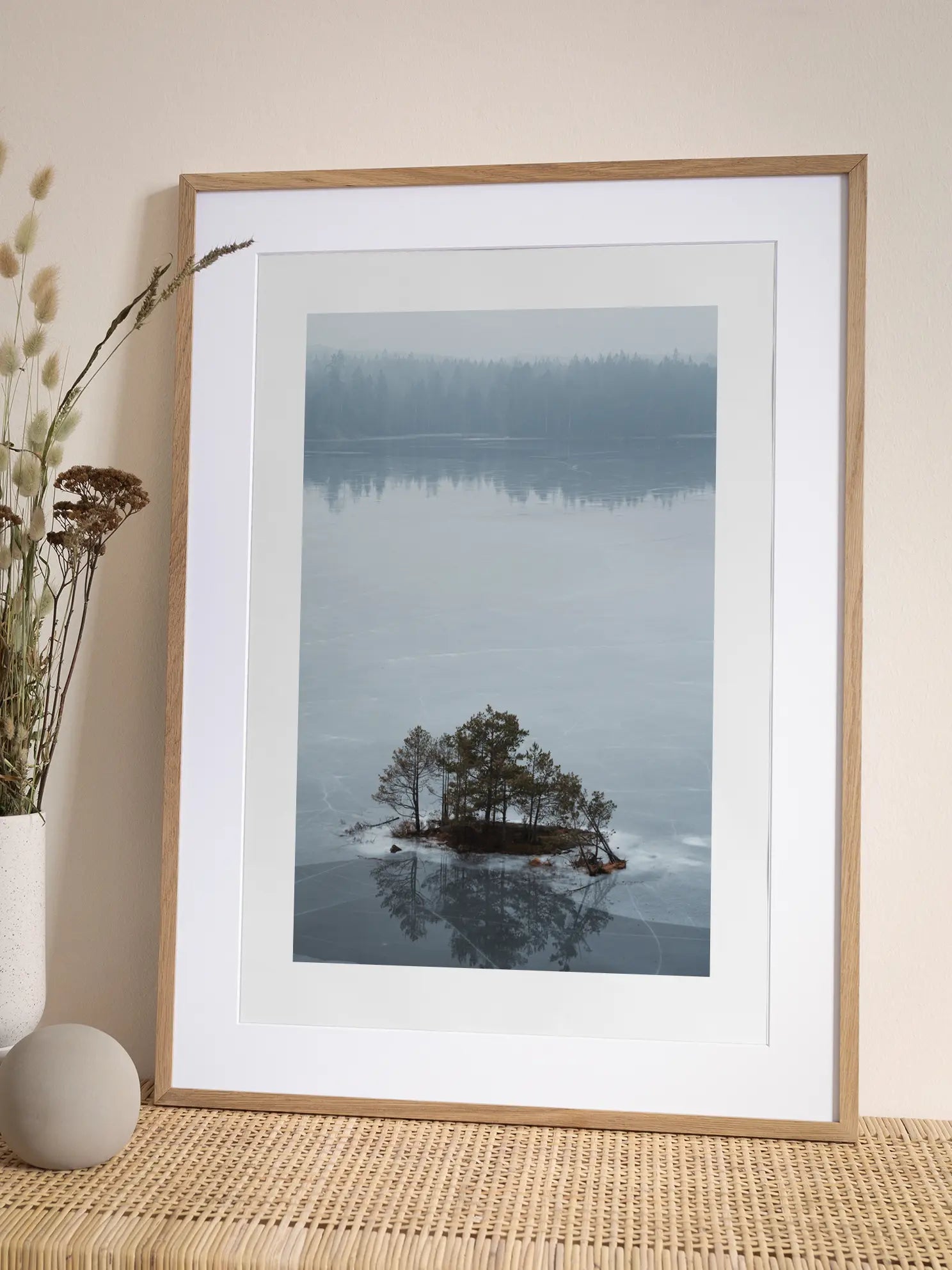 Frozen Lake Island Poster
