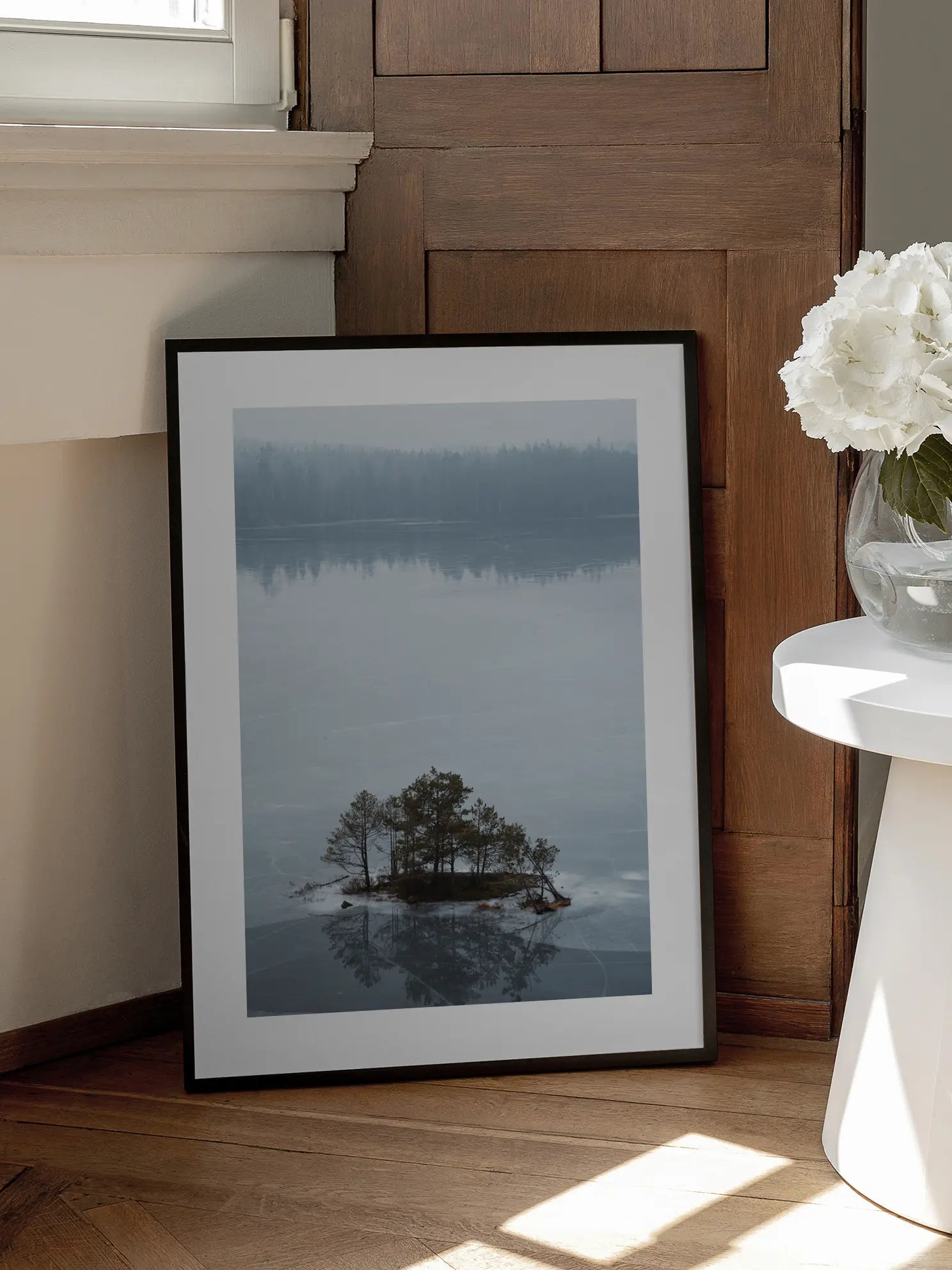Frozen Lake Island Poster