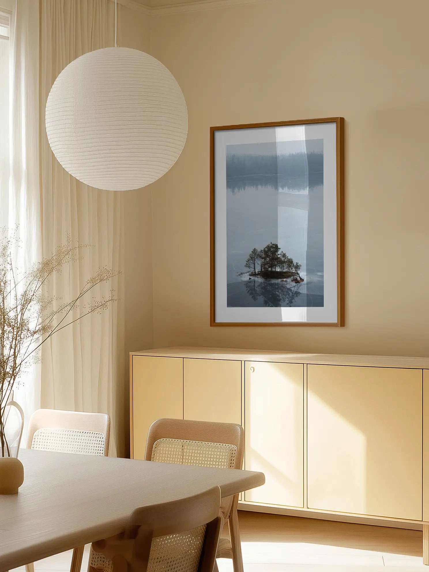 Frozen Lake Island Poster