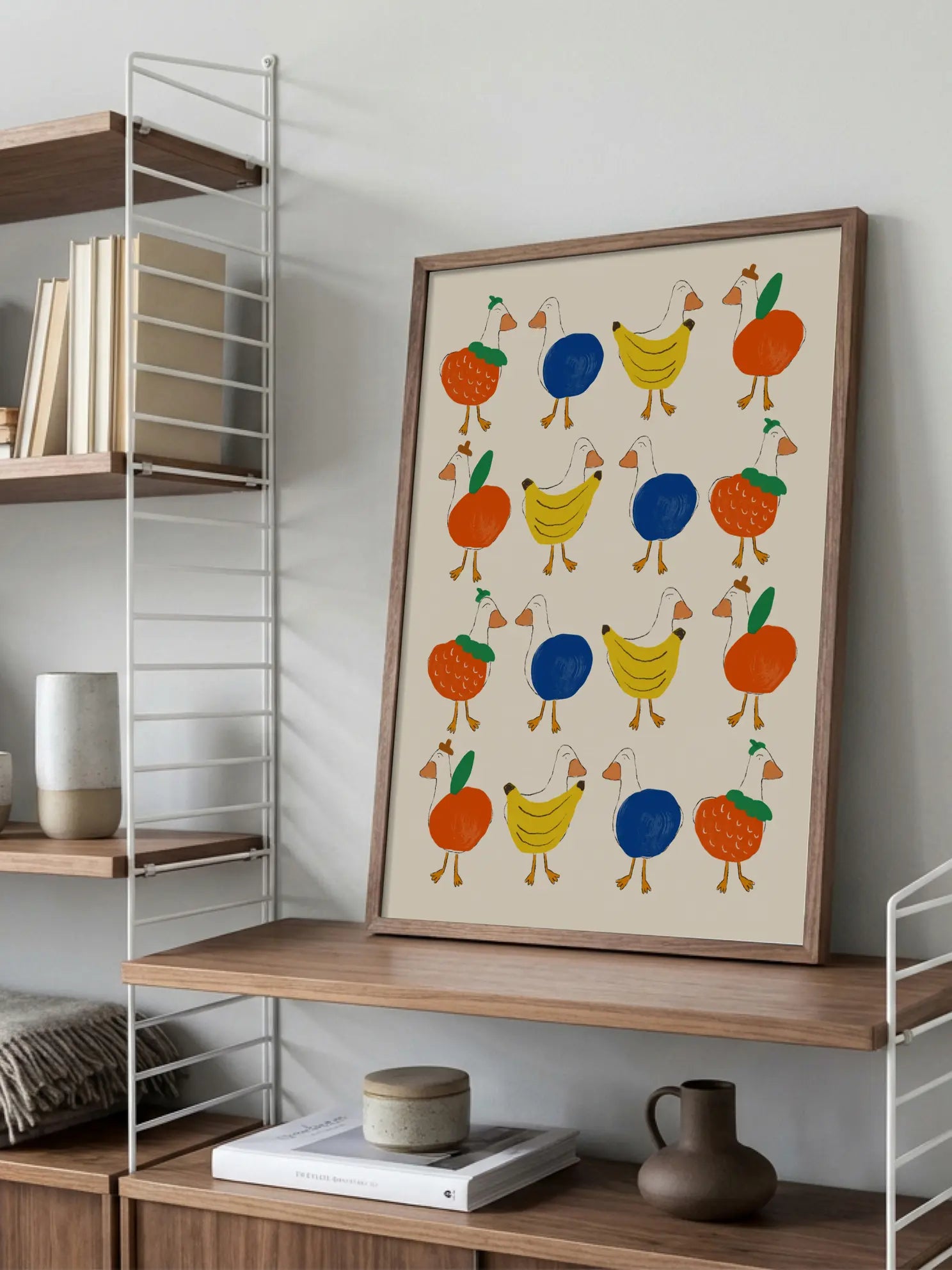 Fruit Geese Poster