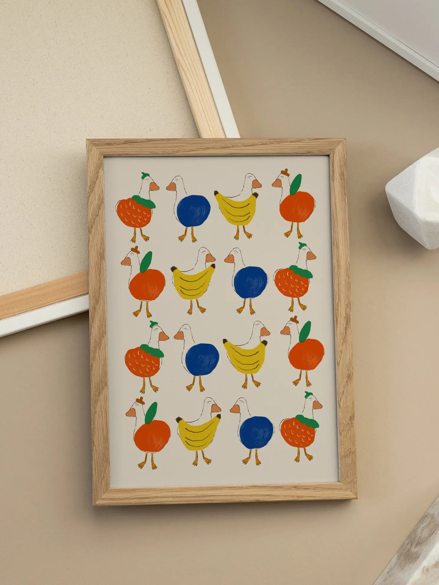 Fruit Geese Poster