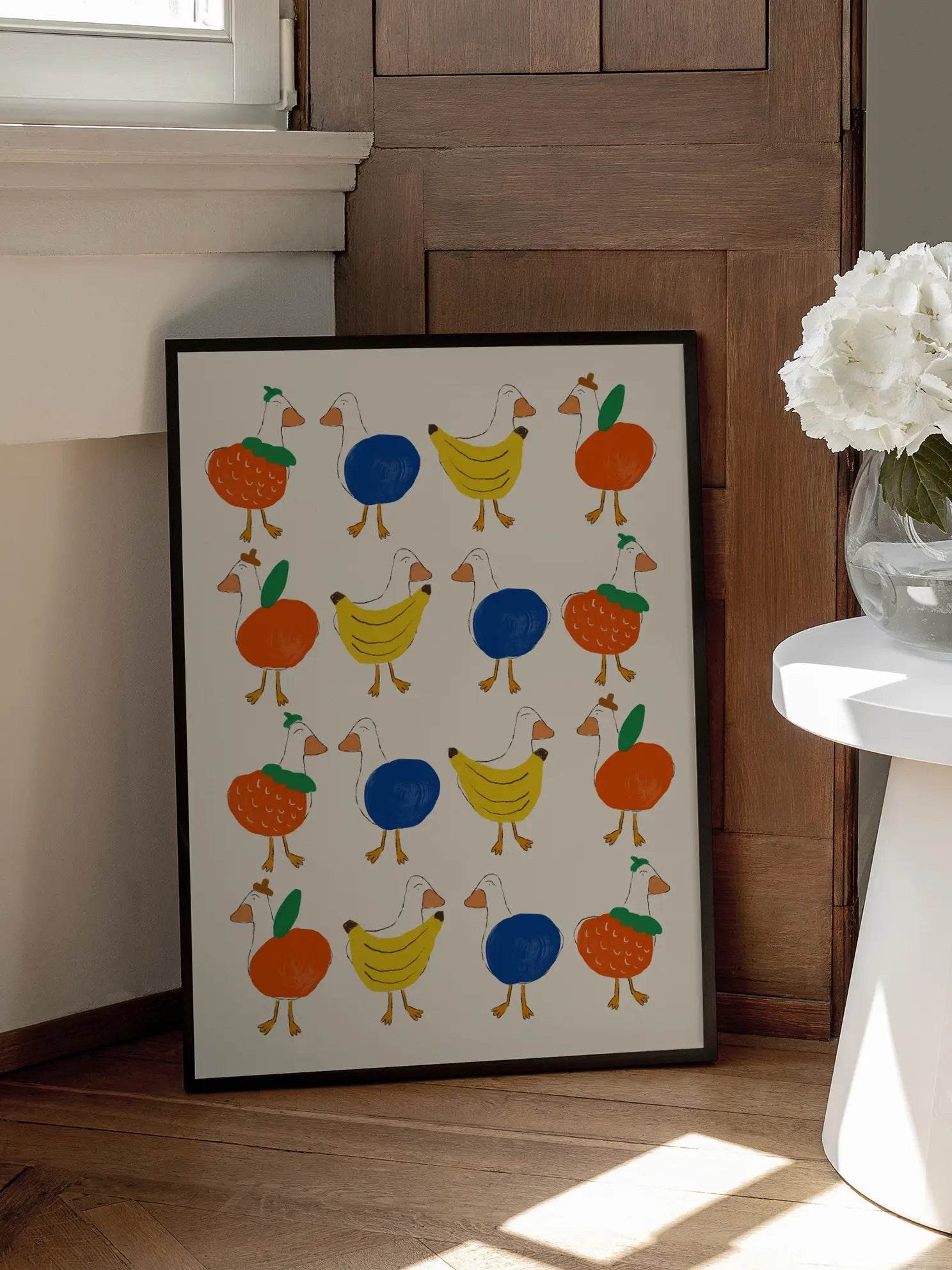 Fruit Geese Poster