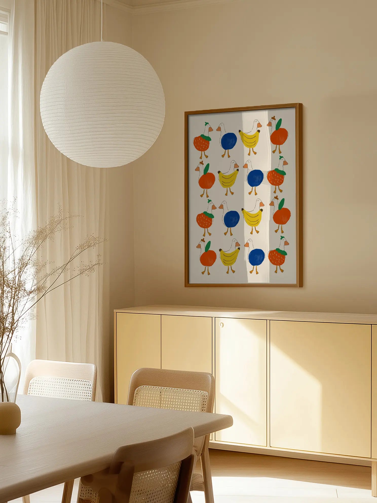 Fruit Geese Poster