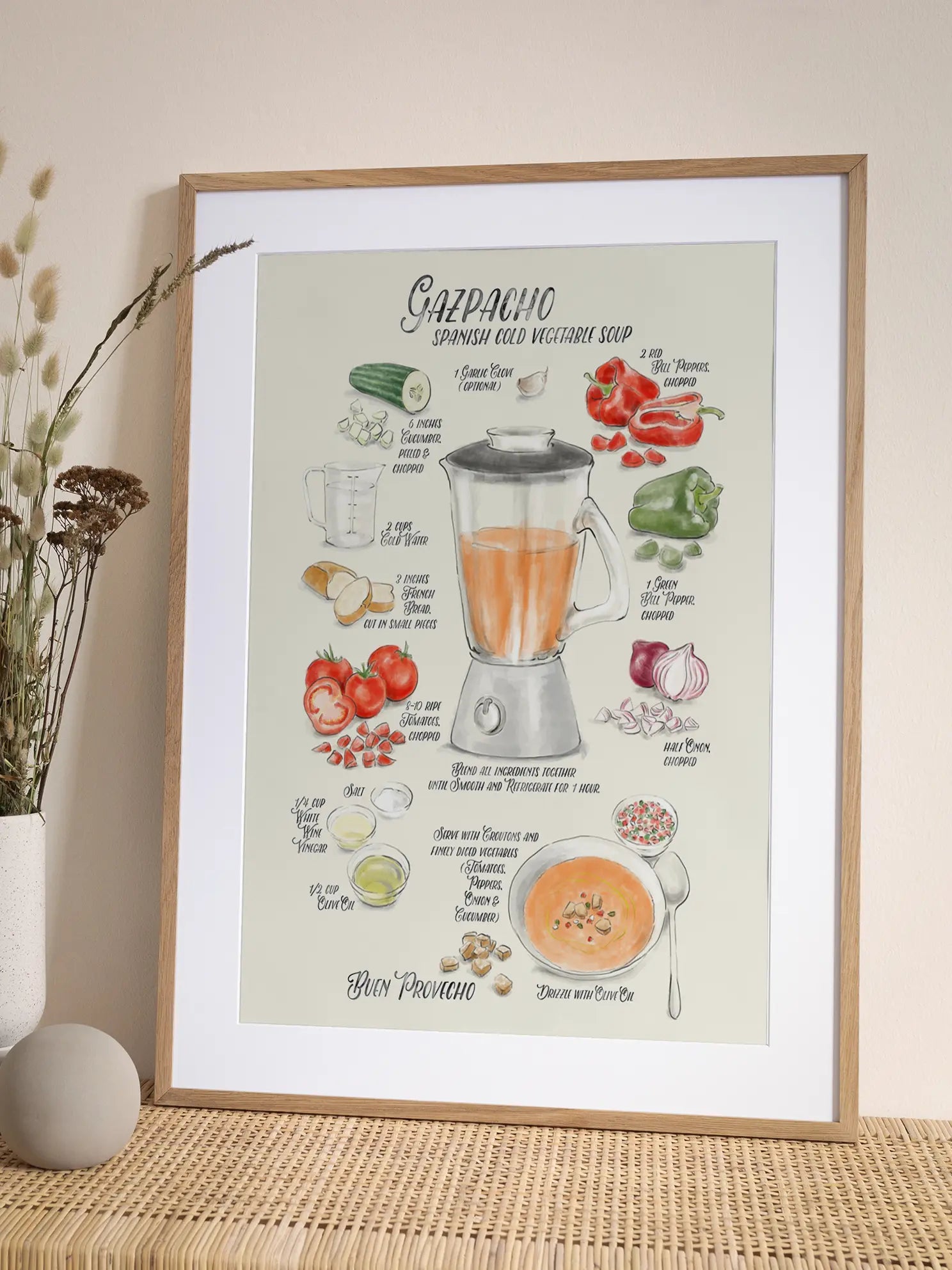 Gazpacho Recipe Poster