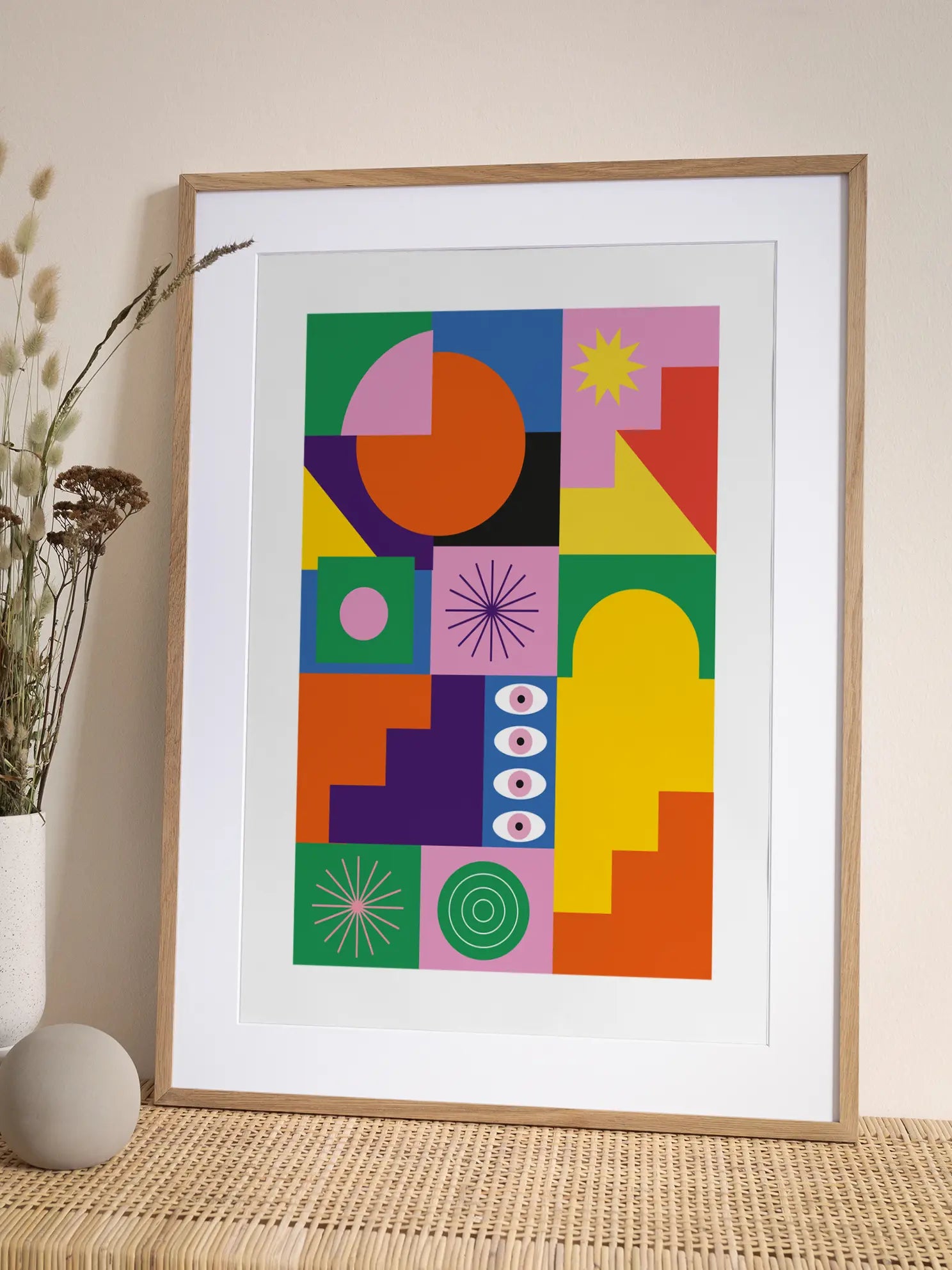 Geometric Eyes Poster