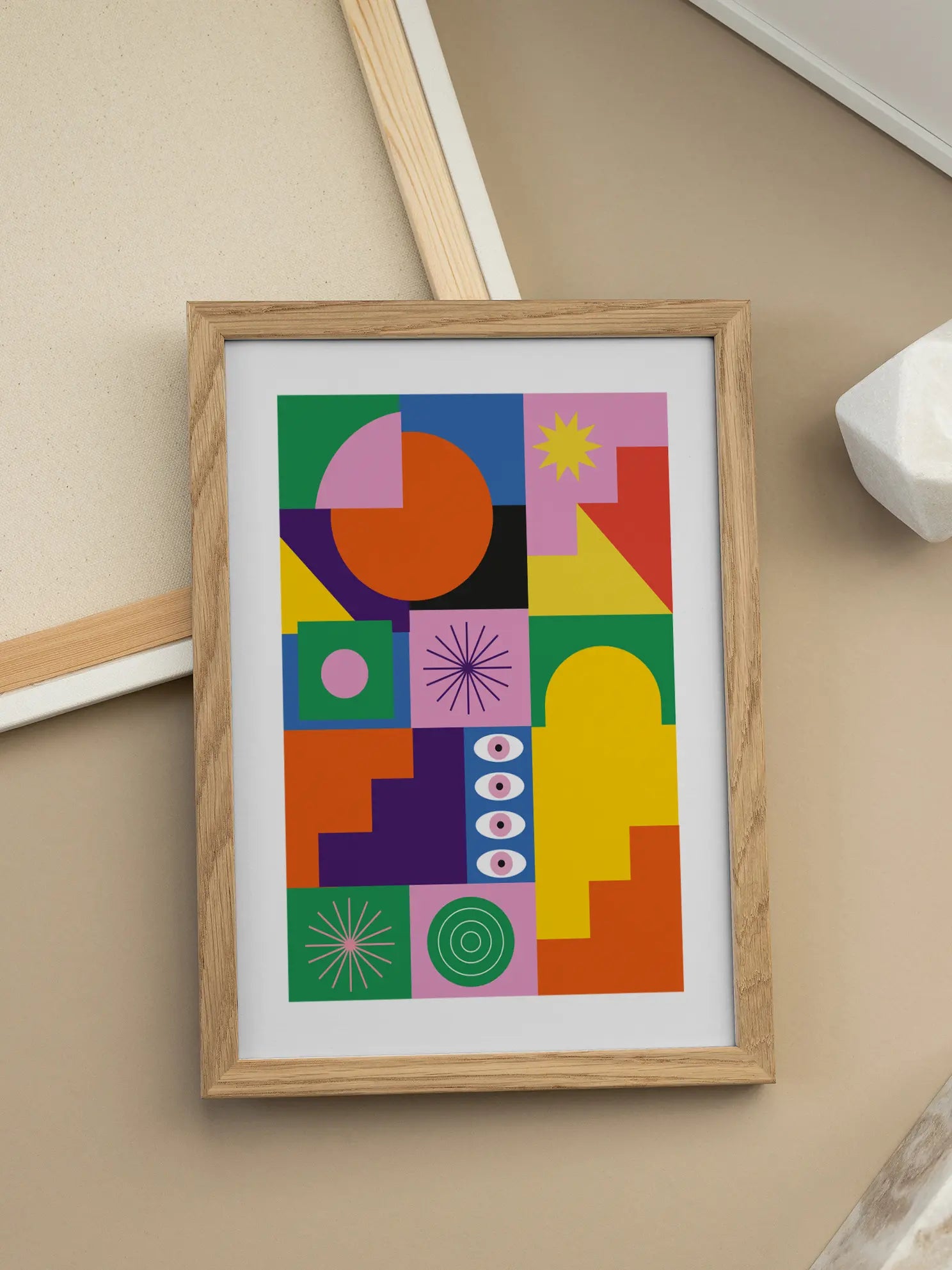 Geometric Eyes Poster