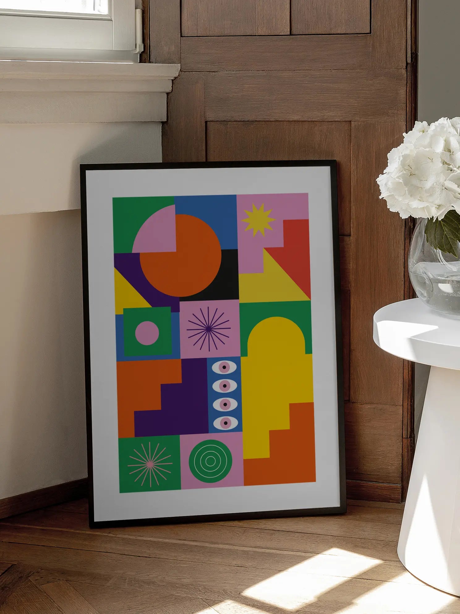 Geometric Eyes Poster