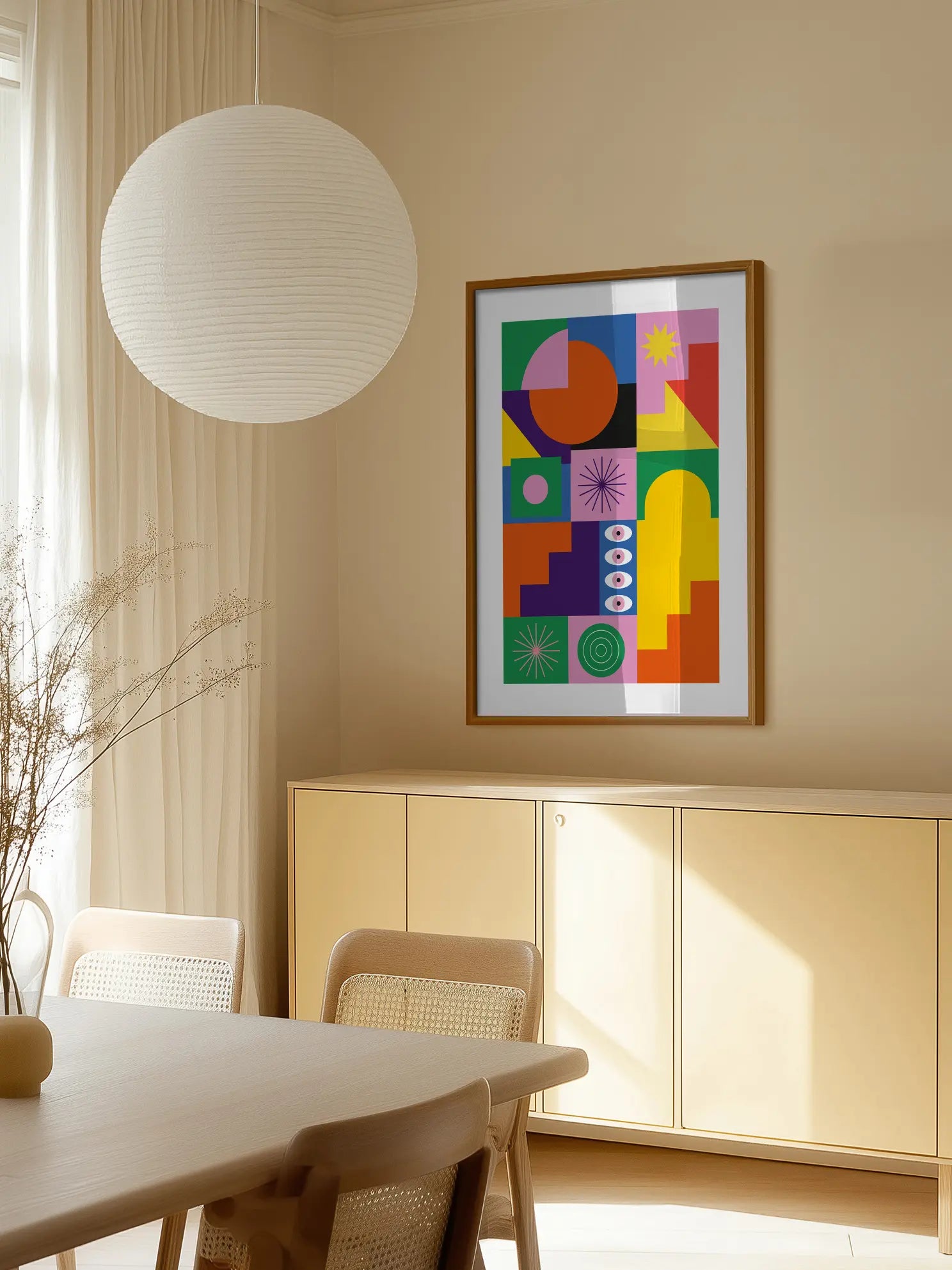 Geometric Eyes Poster