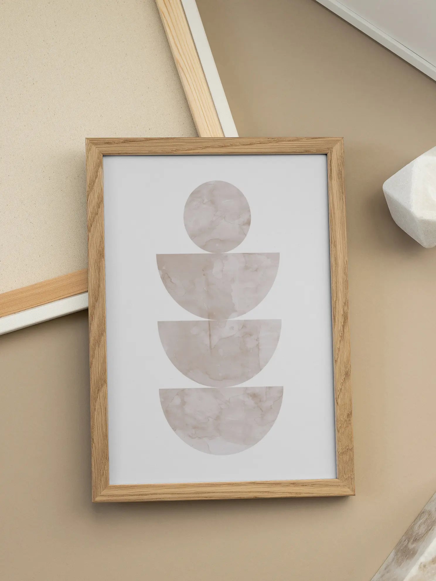 Geometric Marble Poster