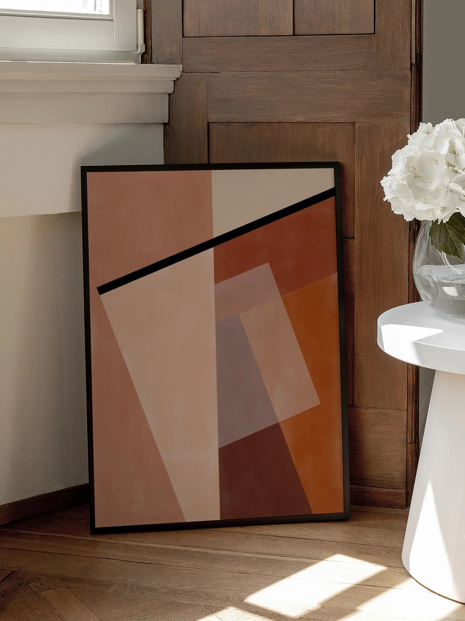 Geometric Shapes And Warm Earth Tones Poster