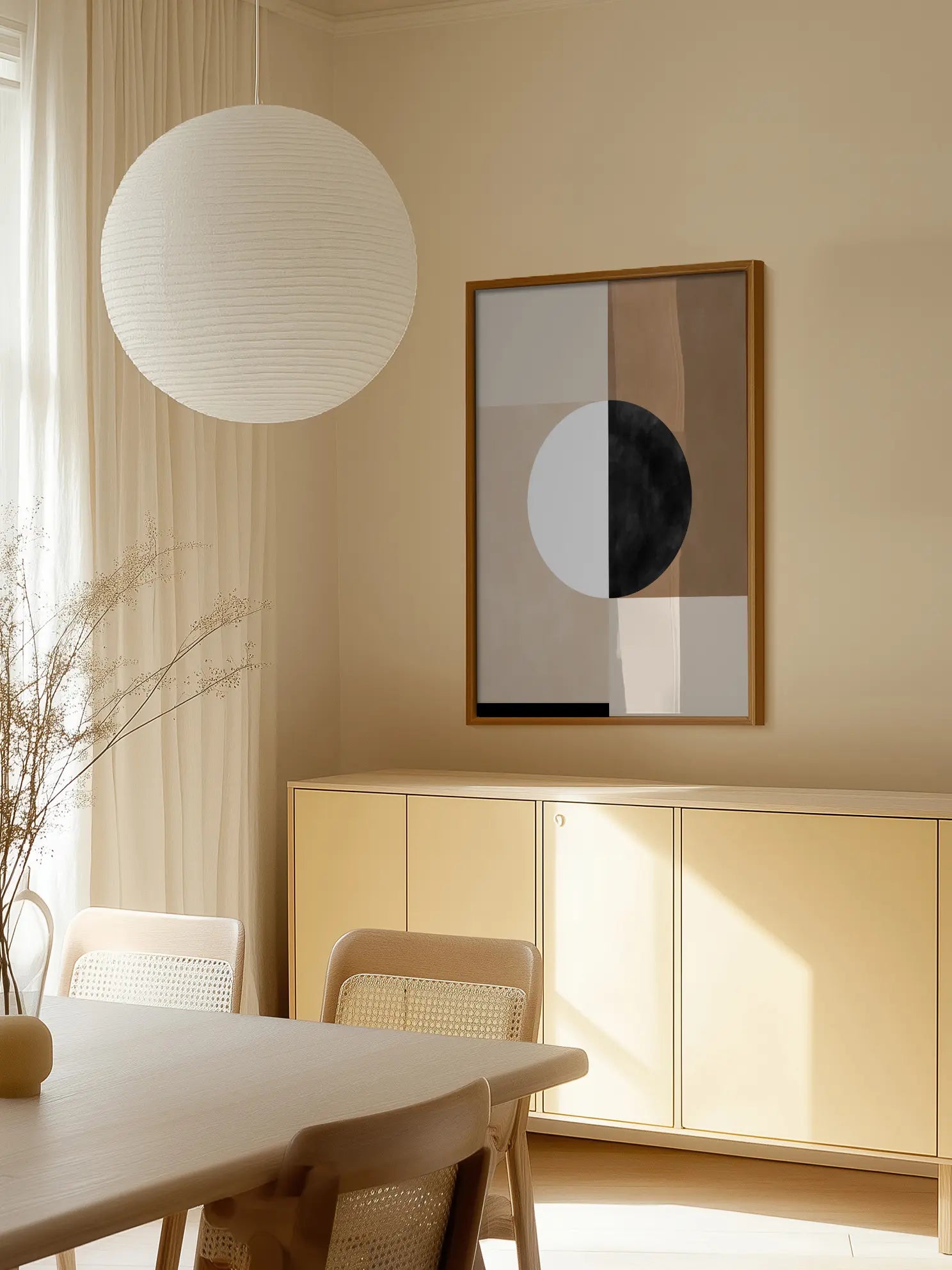 Geometric Shapes with a Central Circle Poster