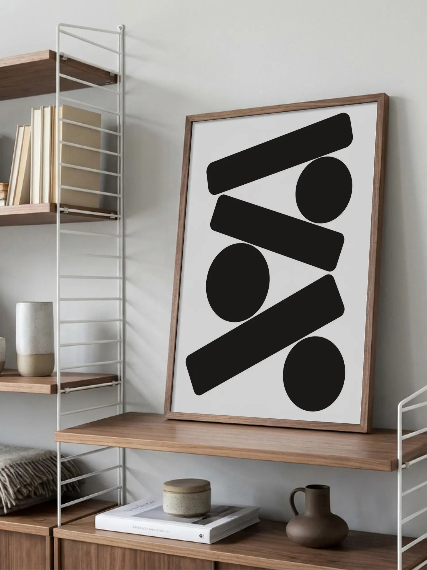 Geometrisch Schwarz-Weiß Poster