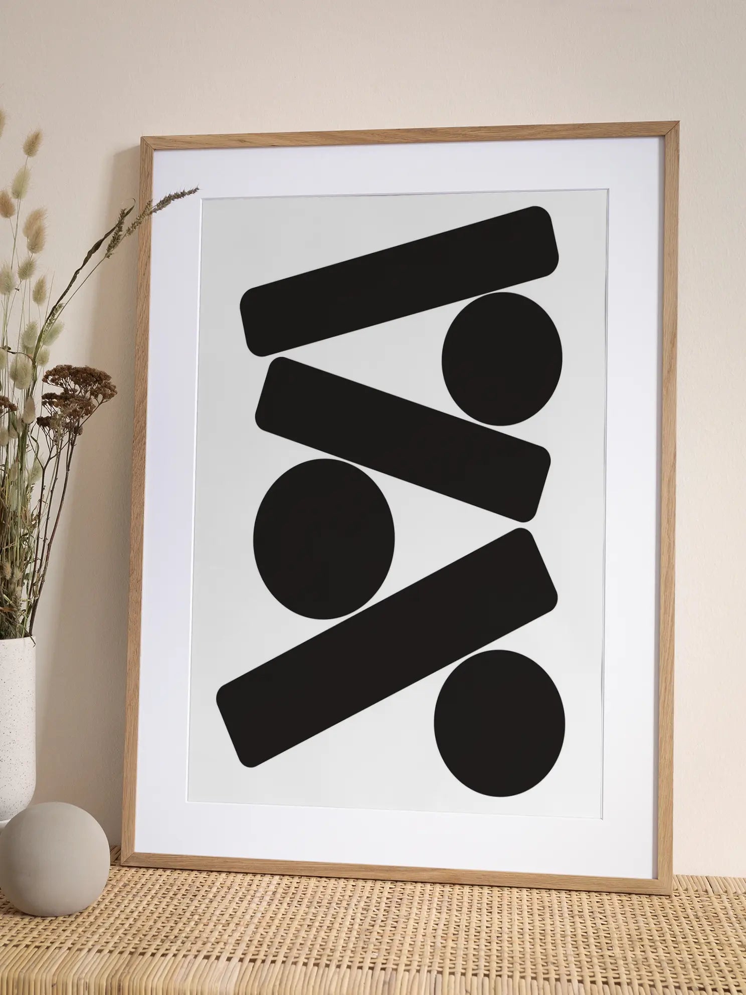 Geometrisch Schwarz-Weiß Poster