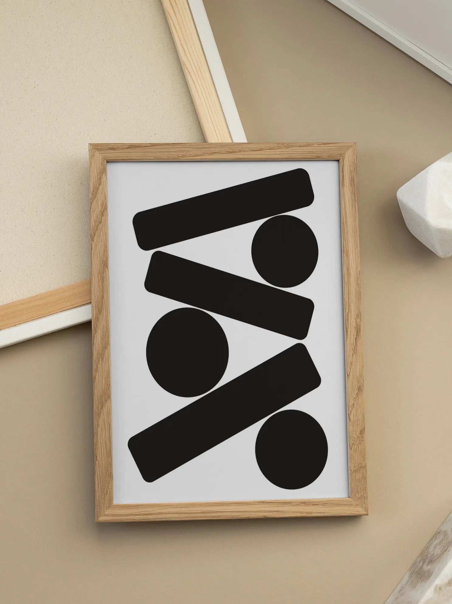Geometrisch Schwarz-Weiß Poster