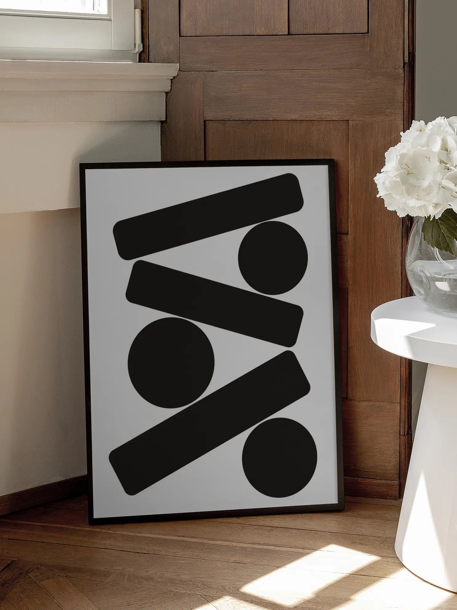 Geometrisch Schwarz-Weiß Poster