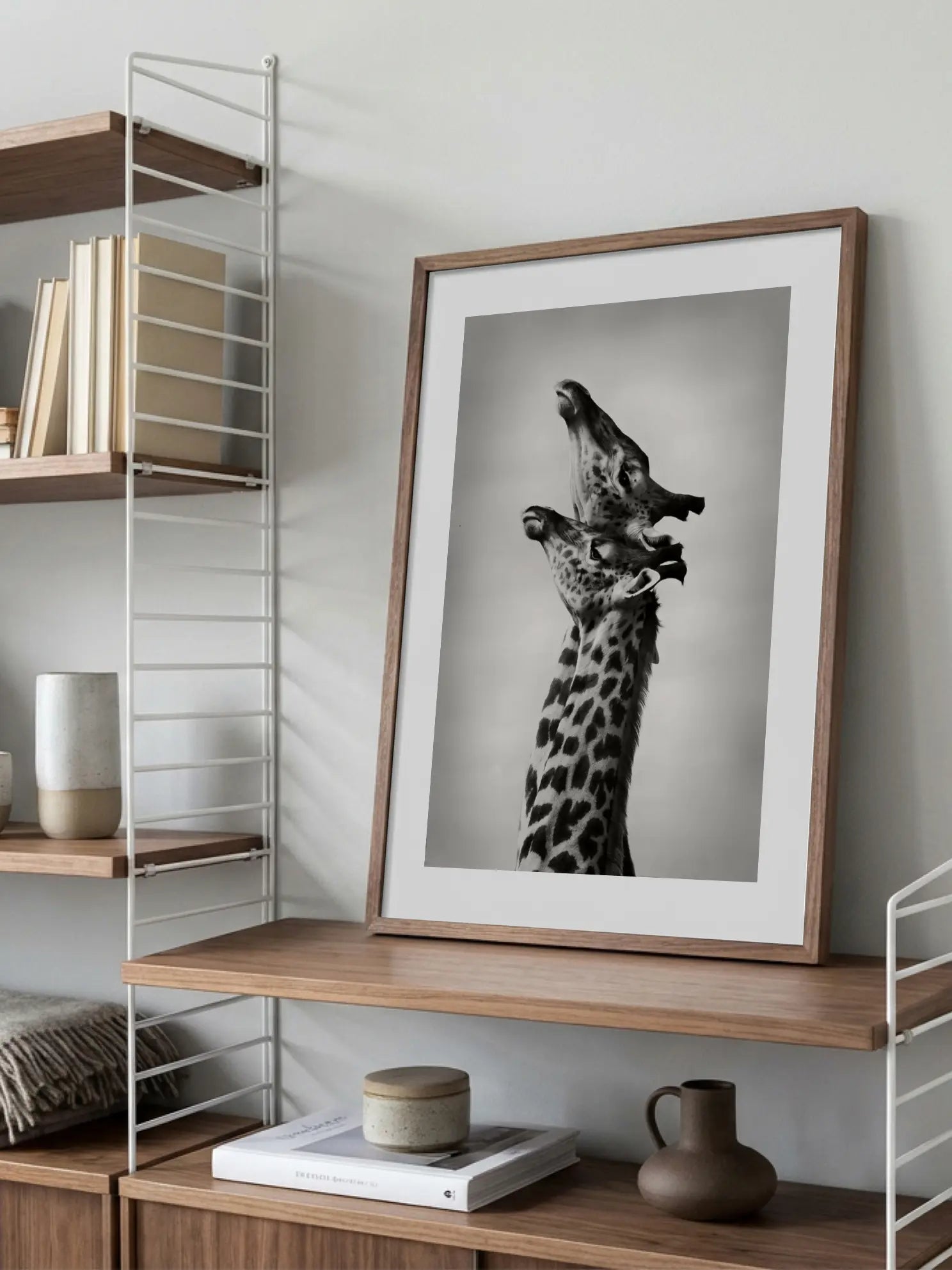 Giraffe Love Poster